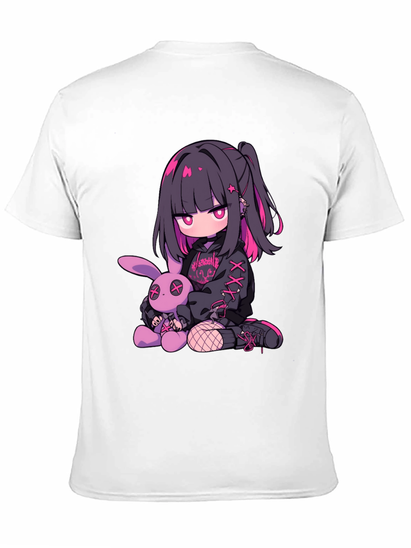 Anime Girl & Bunny Graphic Tee