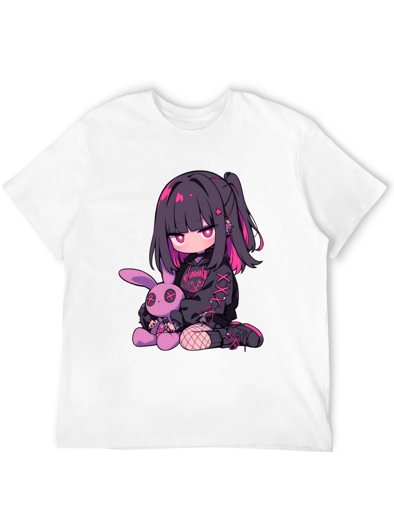 Anime Girl & Bunny Graphic Tee