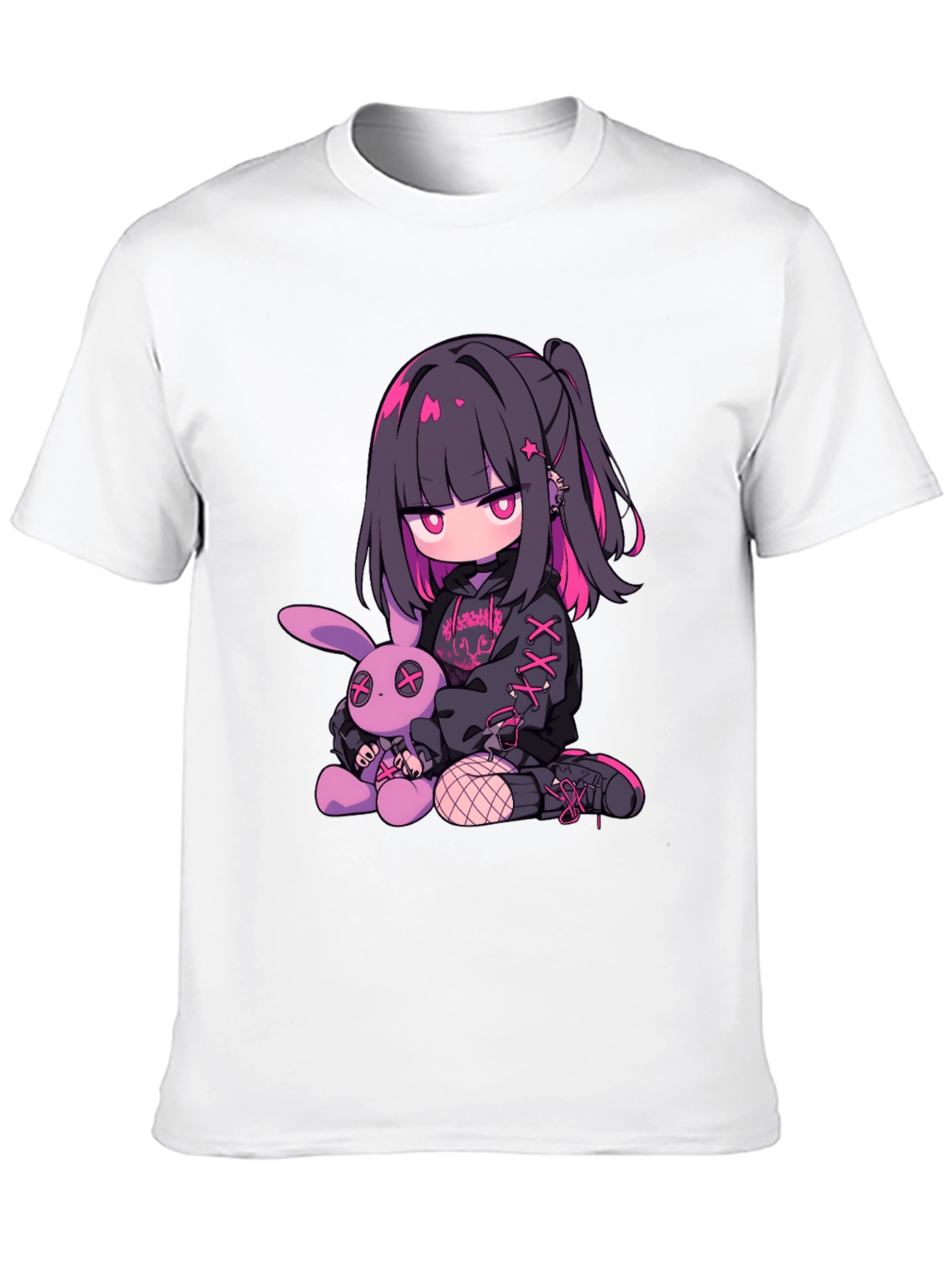 Anime Girl & Bunny Graphic Tee