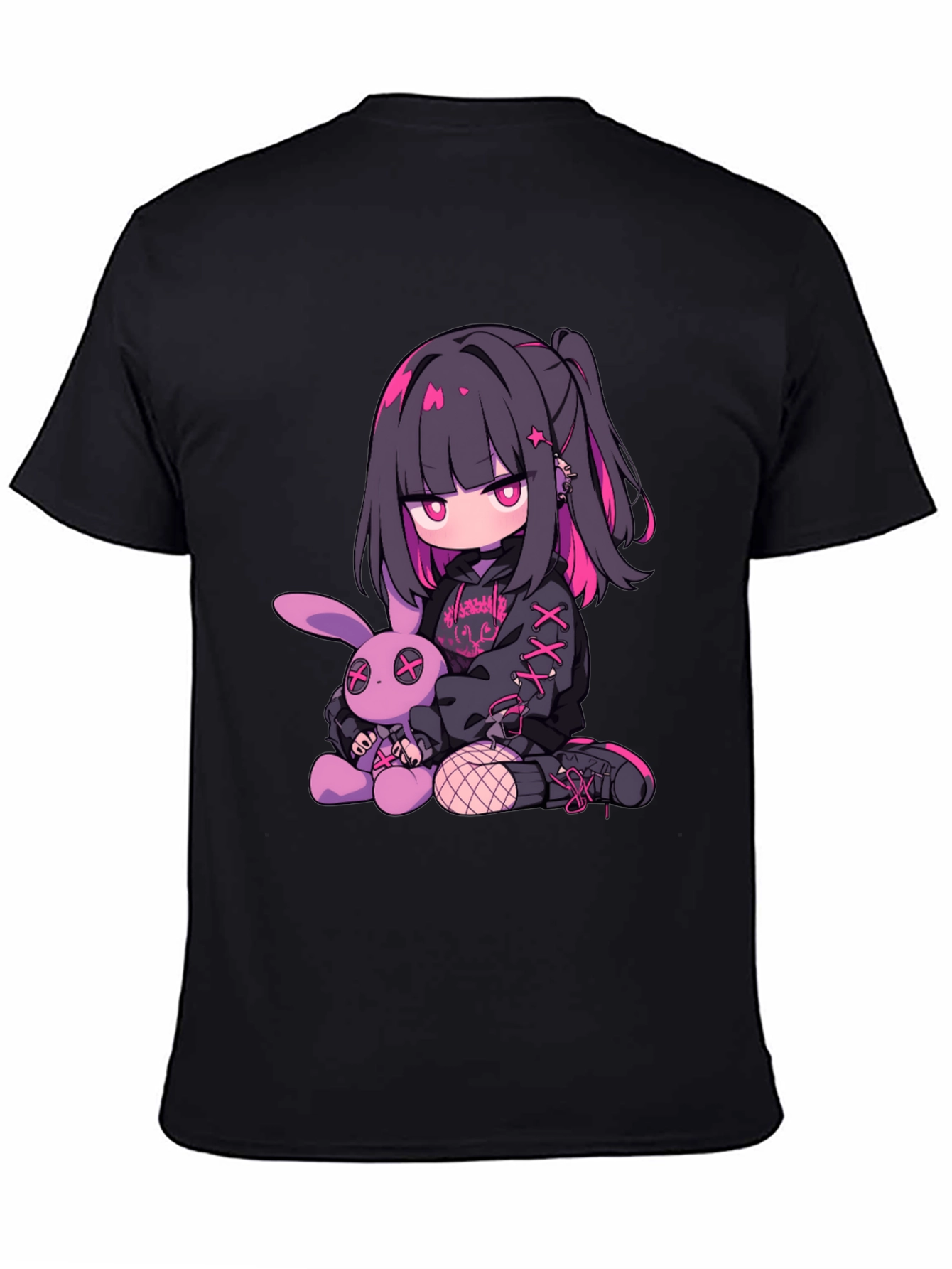 Anime Girl & Bunny Graphic Tee