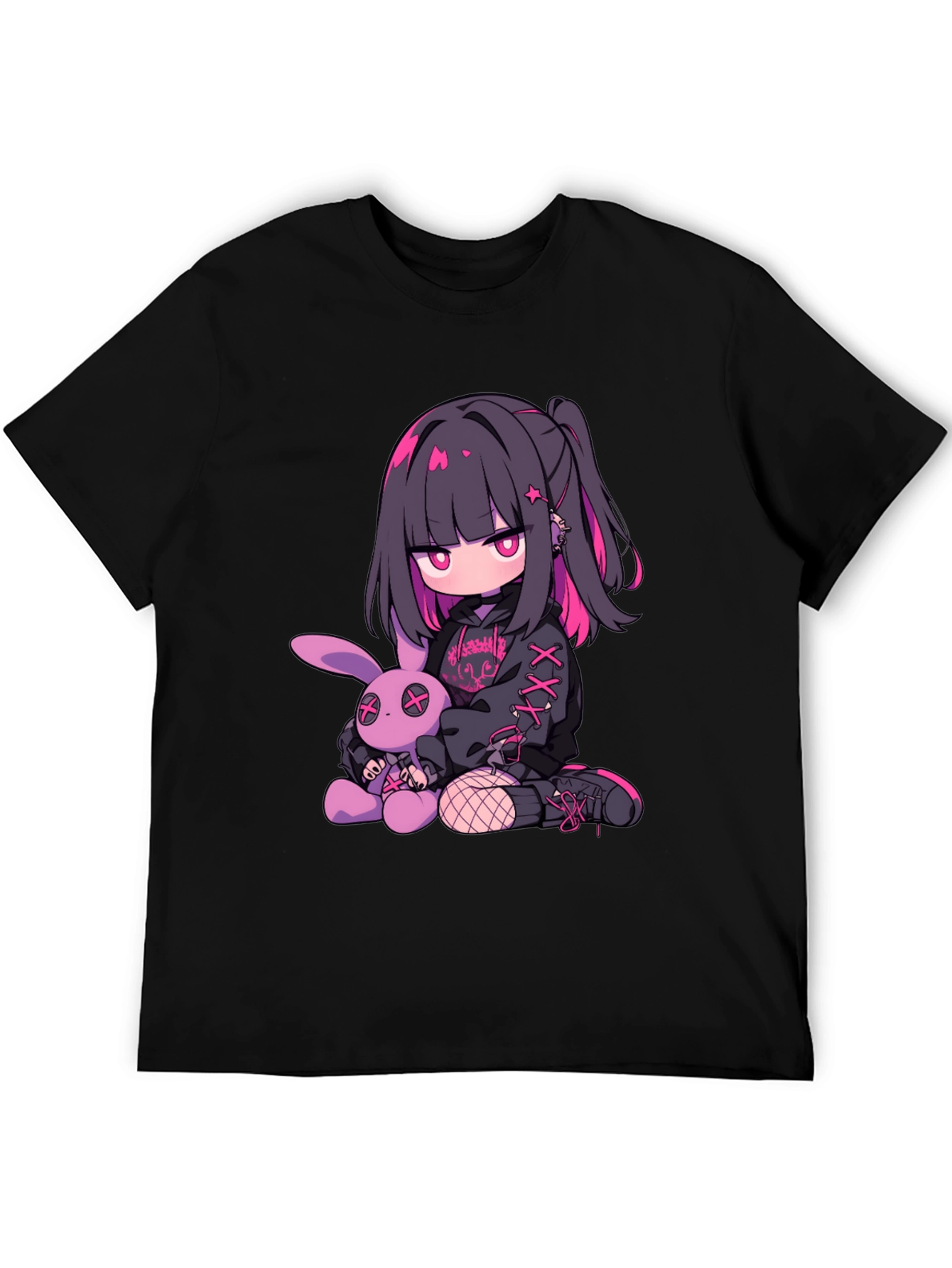 Anime Girl & Bunny Graphic Tee