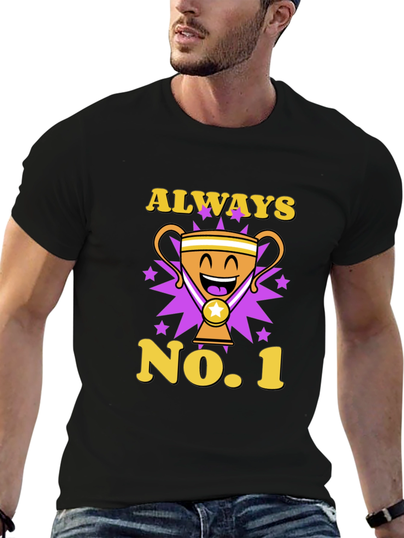 Always No. 1 Trophy Graphic Tee - Black