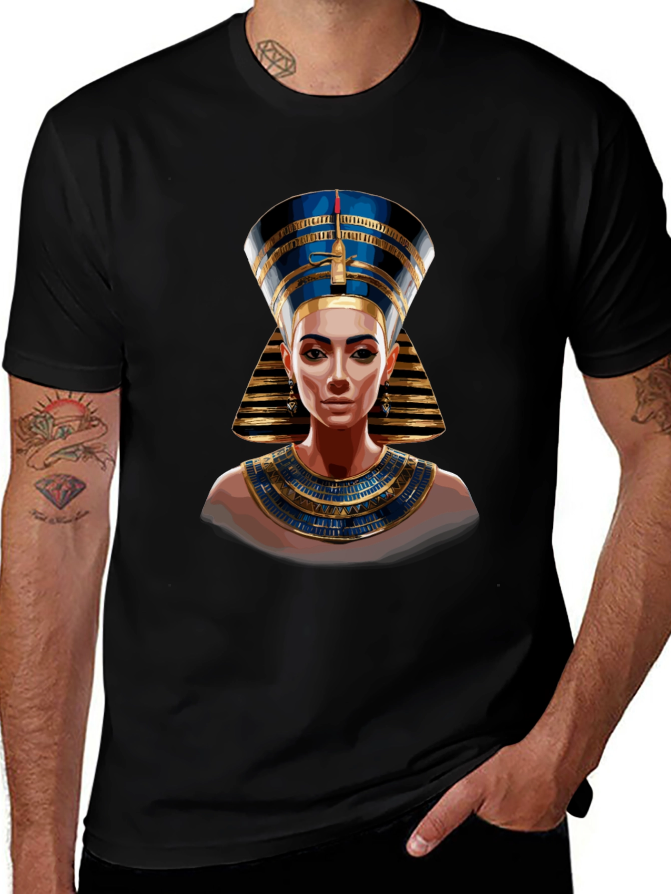 Nefertiti Graphic Tee - Egyptian Queen T-Shirt