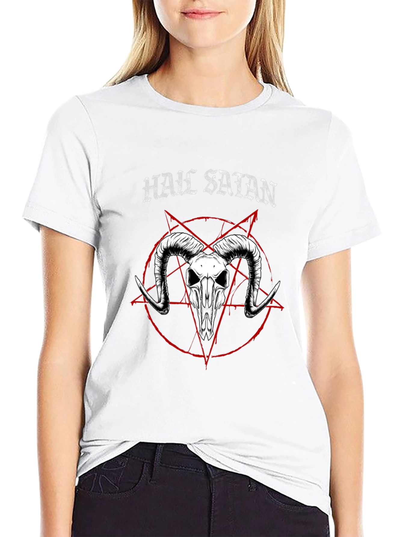 Hail Satan T-Shirt: Occult Baphomet Graphic Tee