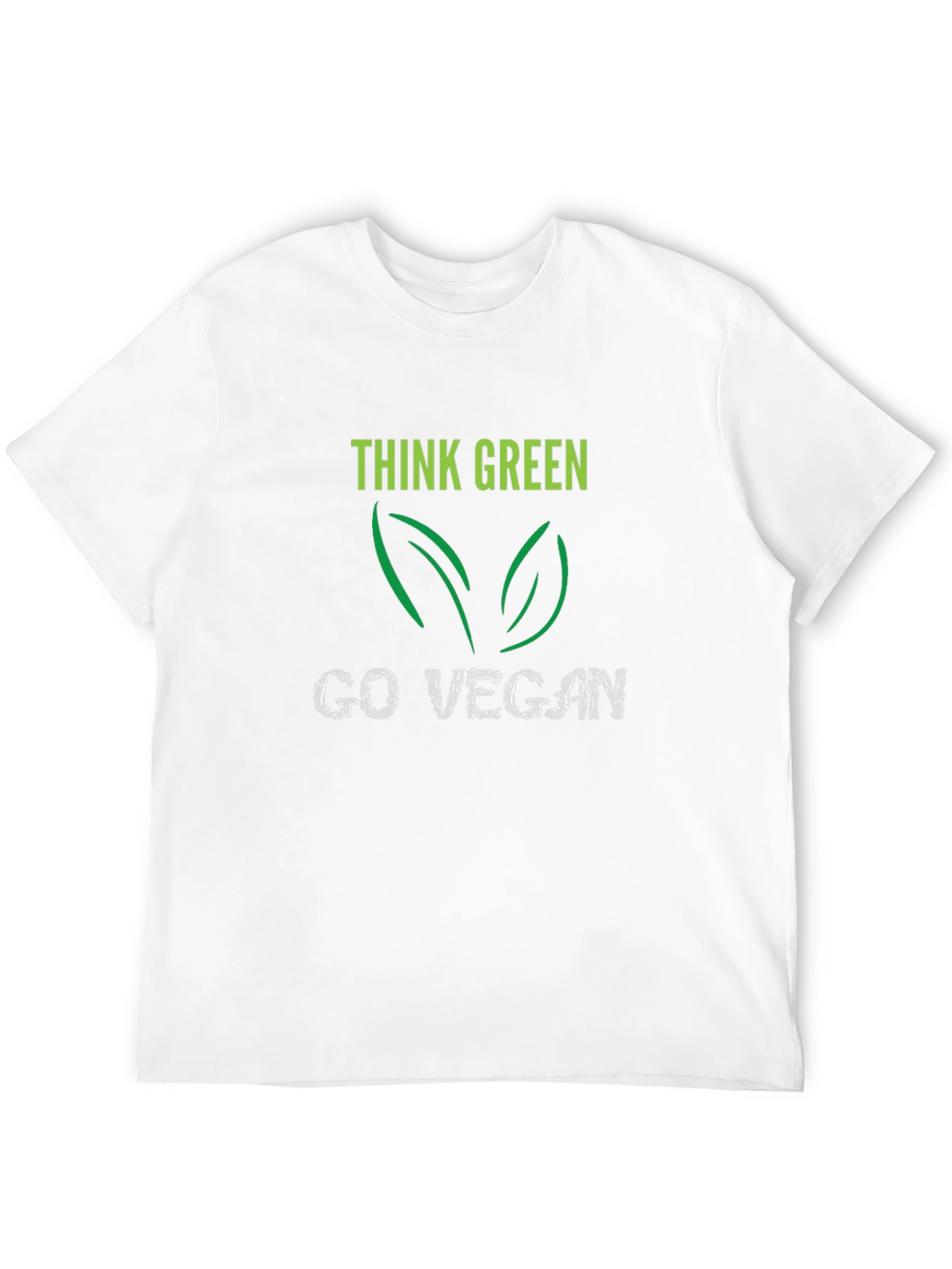 Think Green Go Vegan T-Shirt - Eco-Friendly Lifestyle Tee