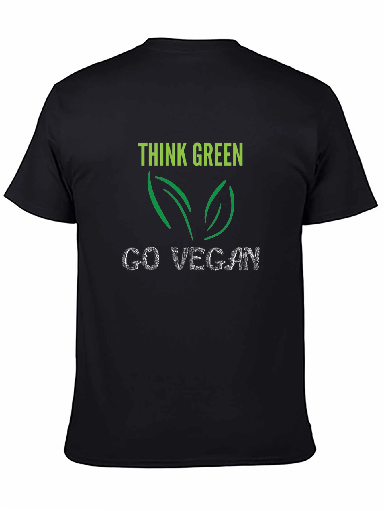 Think Green Go Vegan T-Shirt - Eco-Friendly Lifestyle Tee