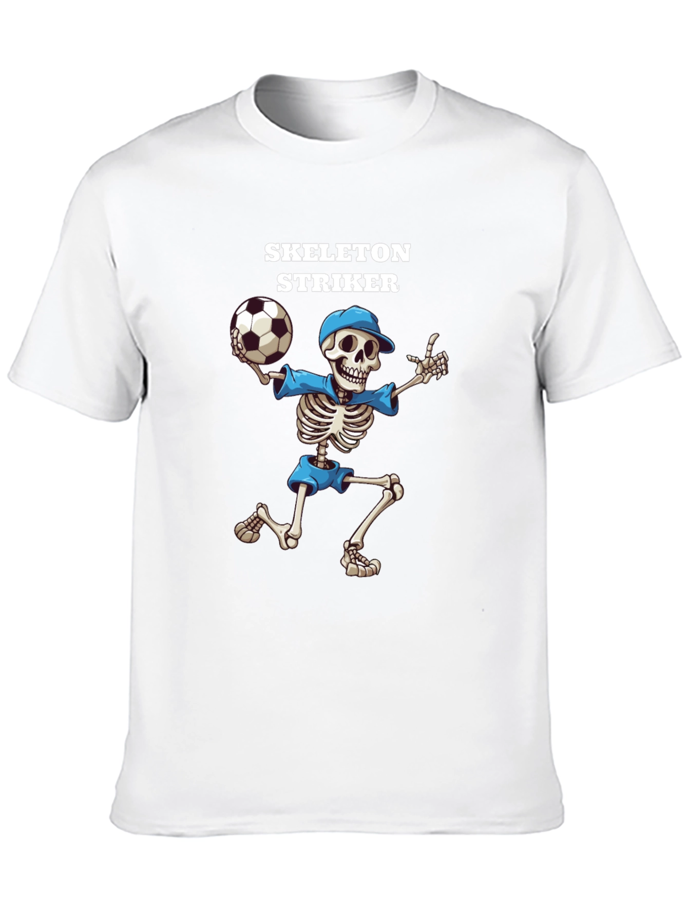 Skeleton Striker Graphic T-Shirt - Black Cotton Tee