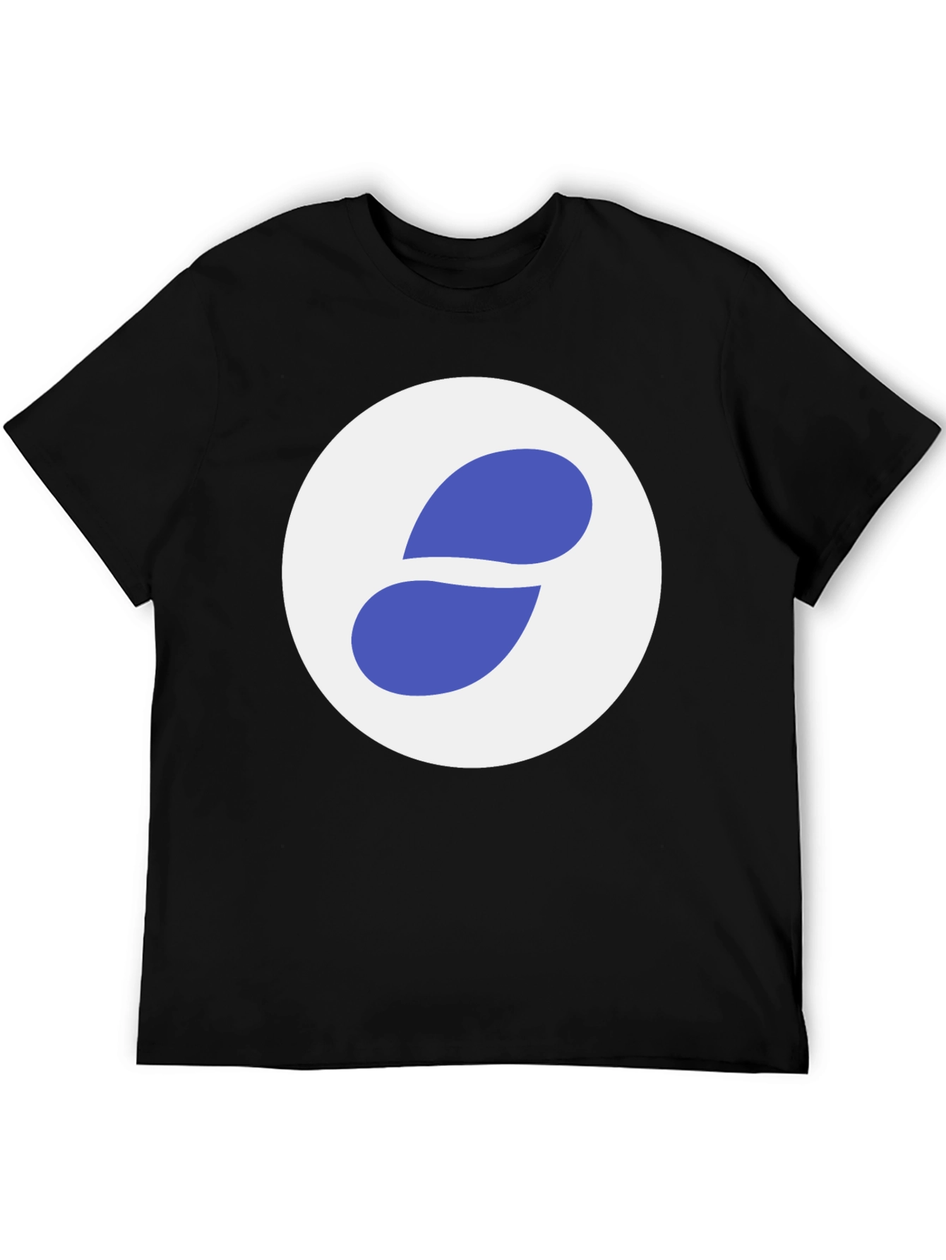 Black T-Shirt with Abstract Circle Logo