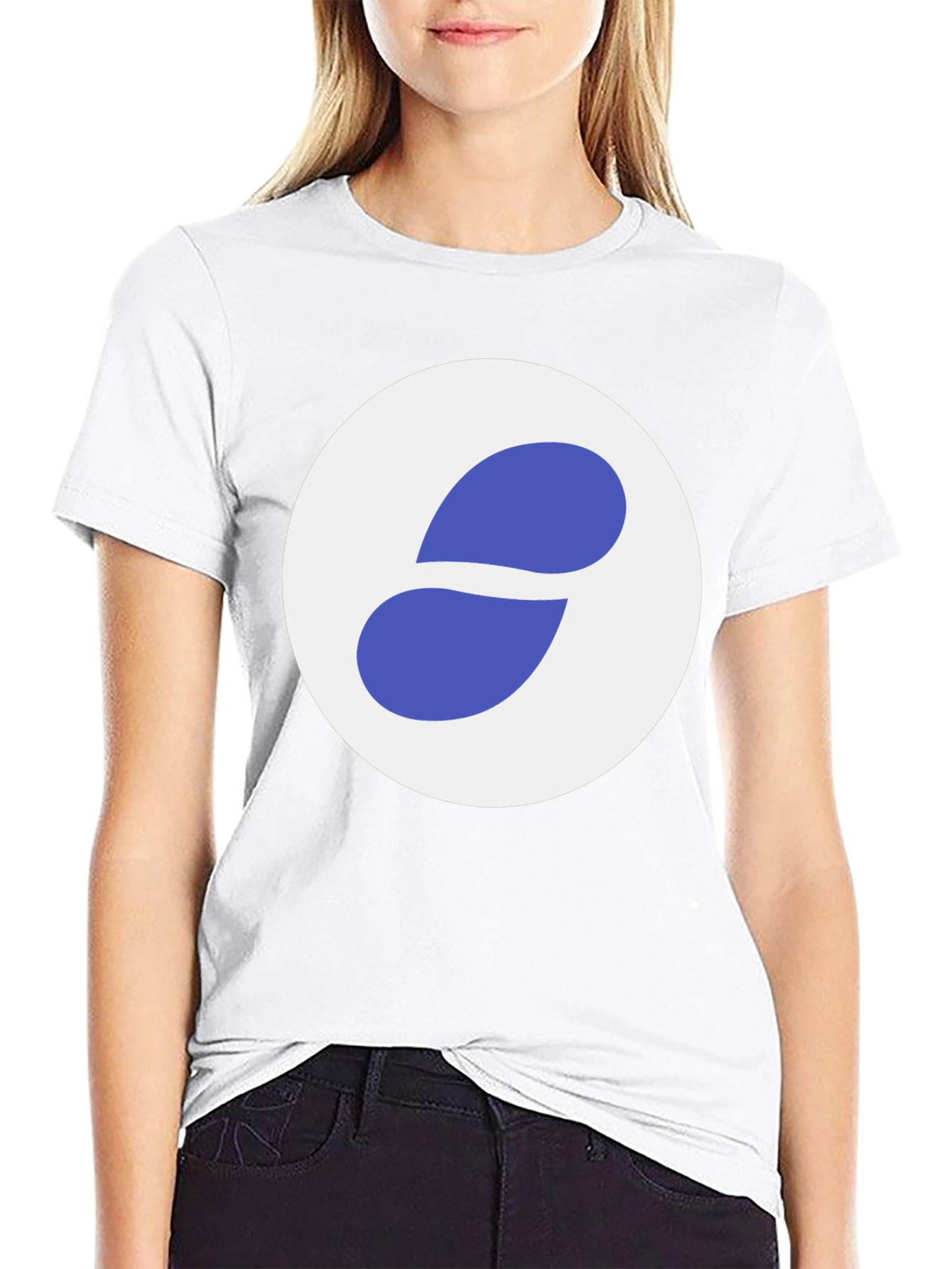 Black T-Shirt with Abstract Circle Logo