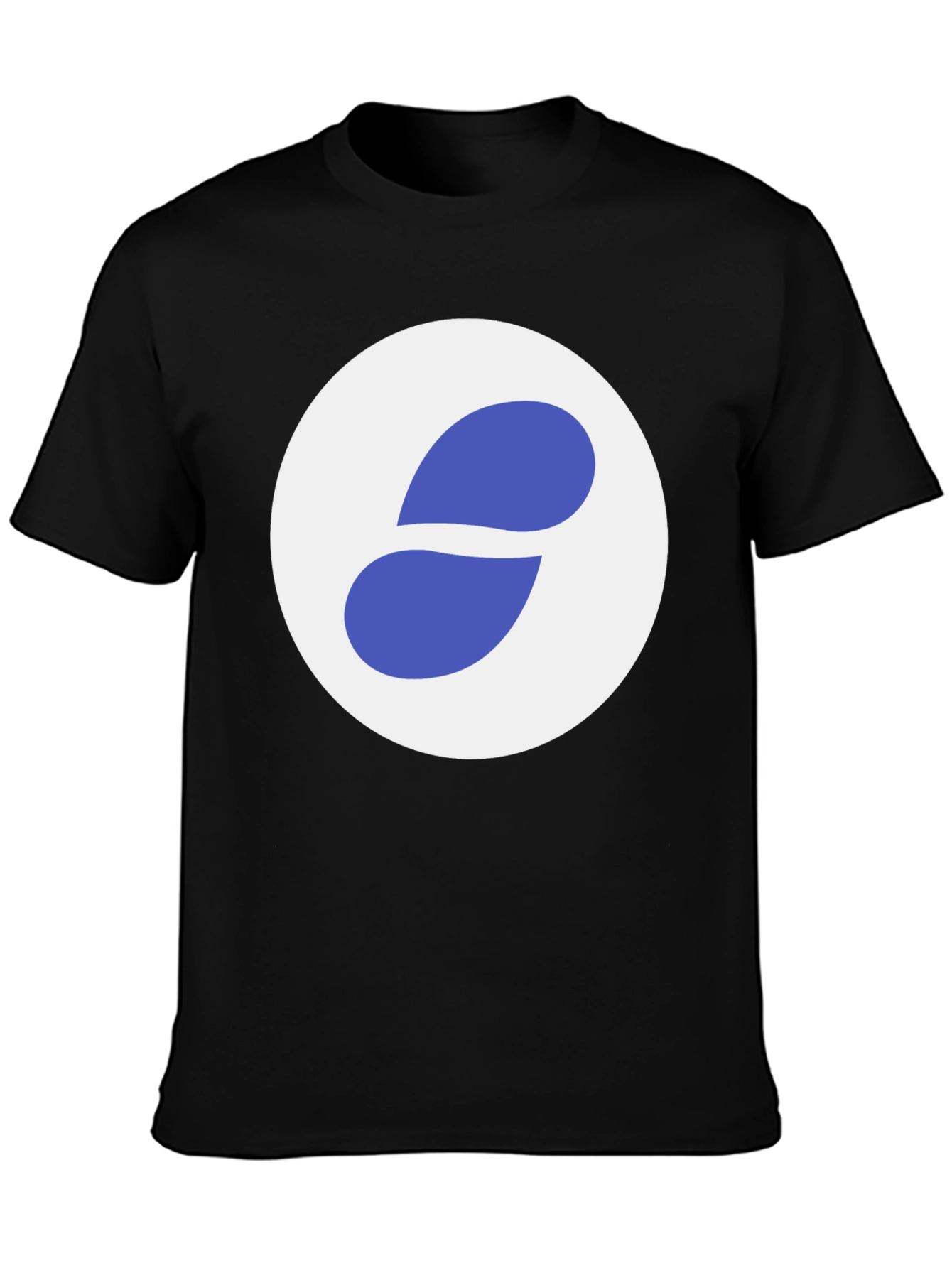 Black T-Shirt with Abstract Circle Logo