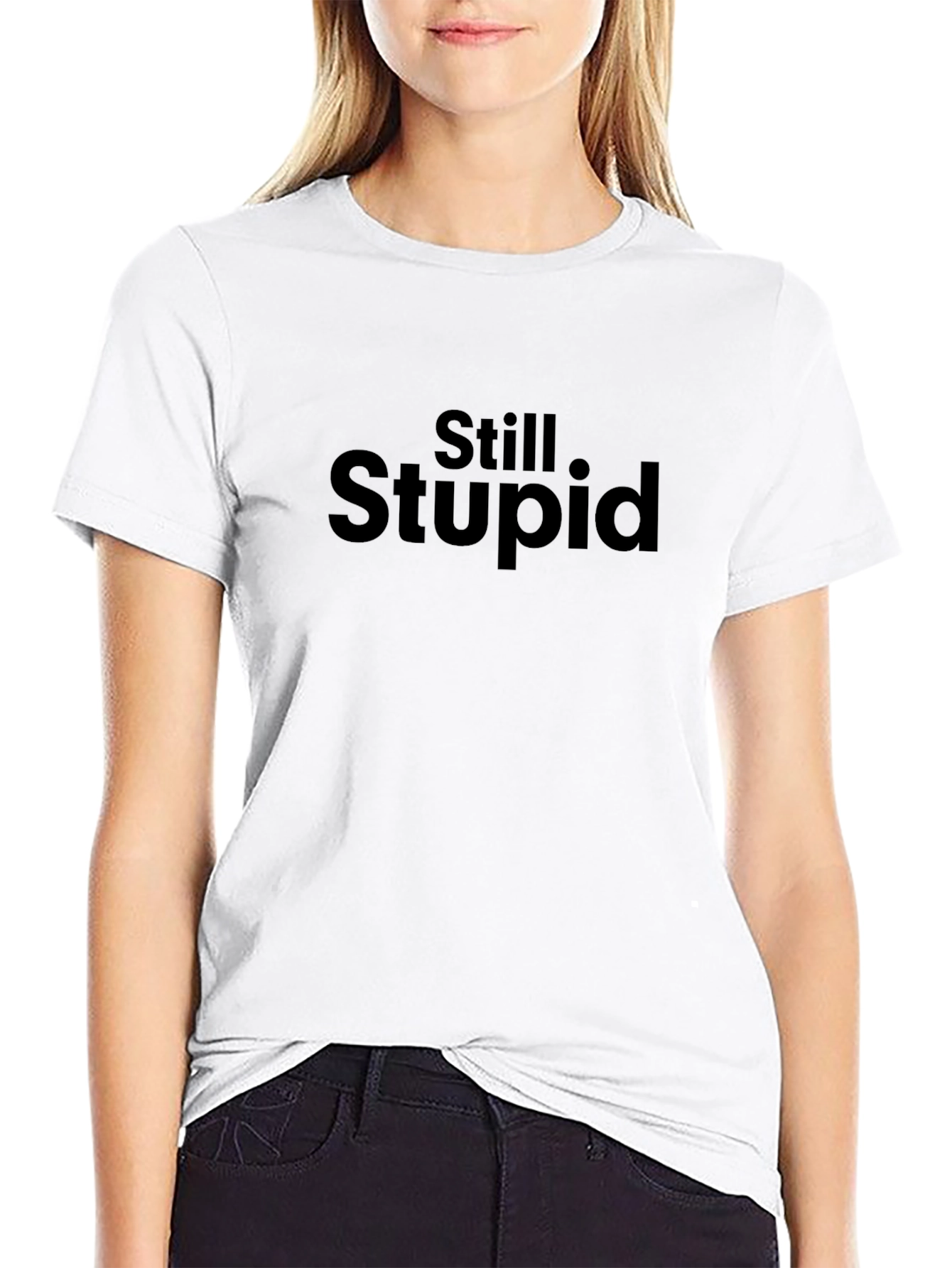 Still Stupid Mens Black T-Shirt