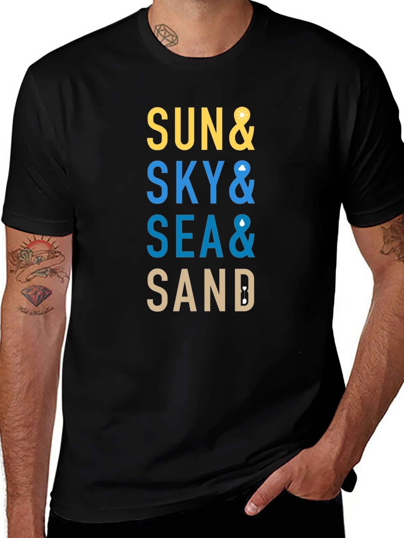 Sun Sky Sea Sand Graphic T-Shirt
