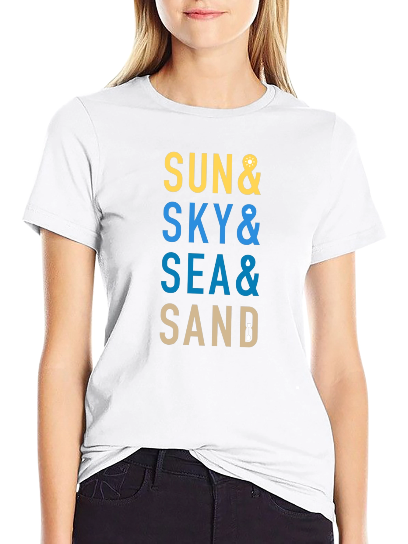 Sun Sky Sea Sand Graphic T-Shirt