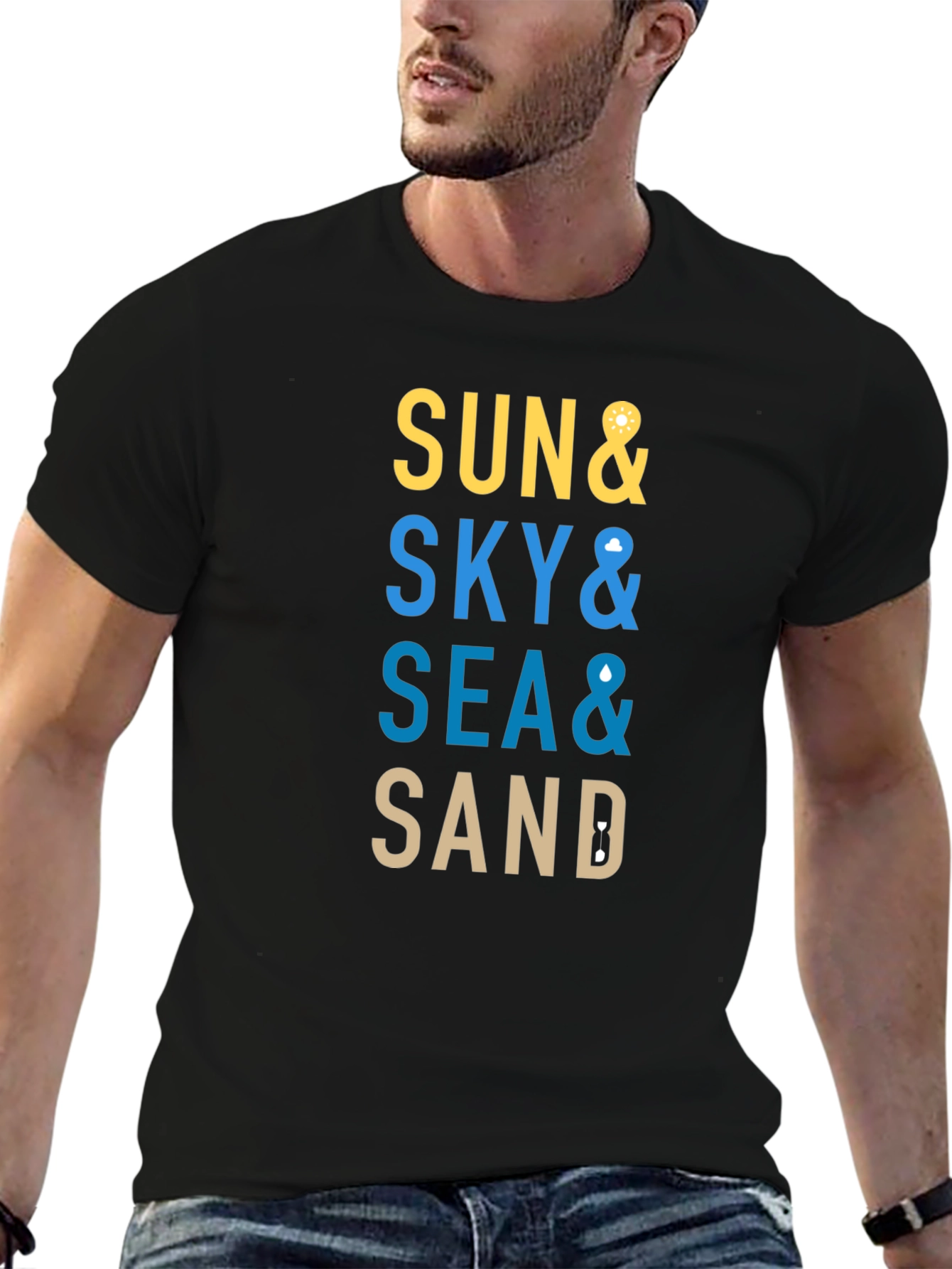 Sun Sky Sea Sand Graphic T-Shirt