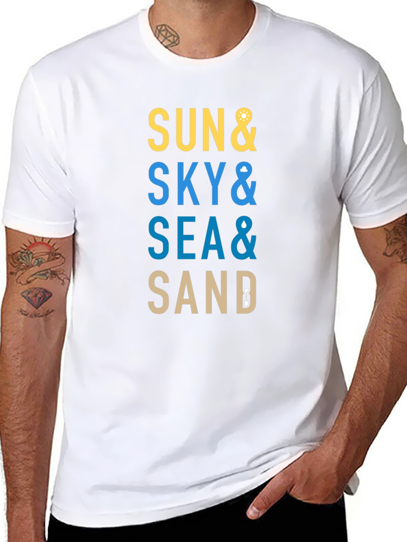 Sun Sky Sea Sand Graphic T-Shirt