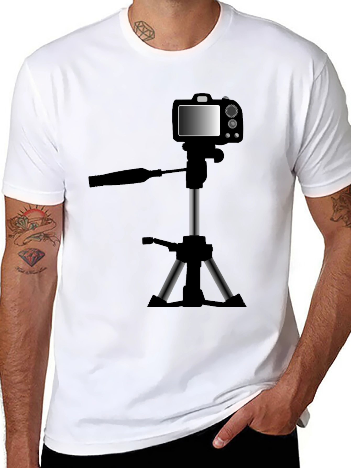 Camera Tripod T-Shirt - Photography Hobby Tee