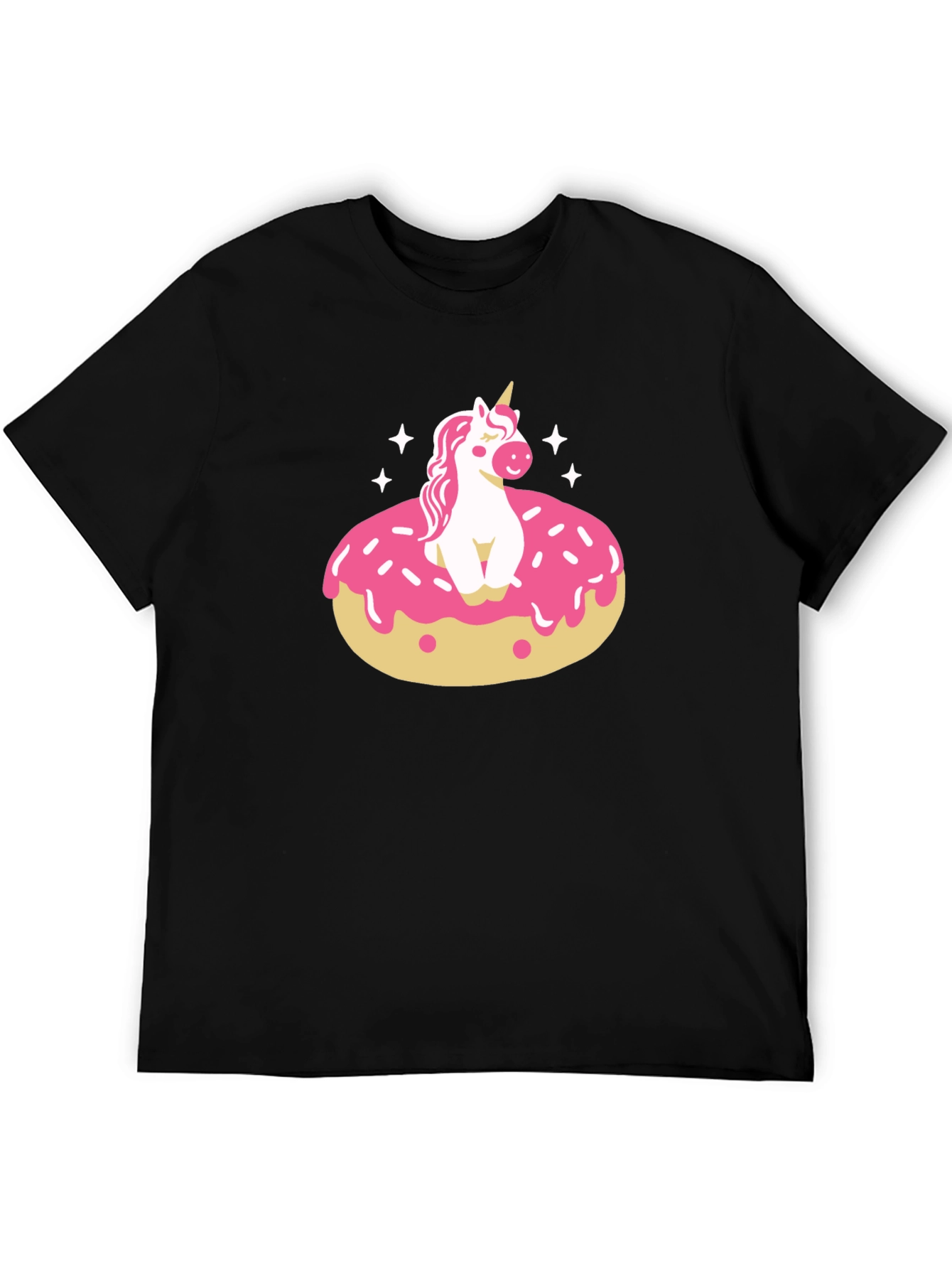 Unicorn Donut Black T-Shirt