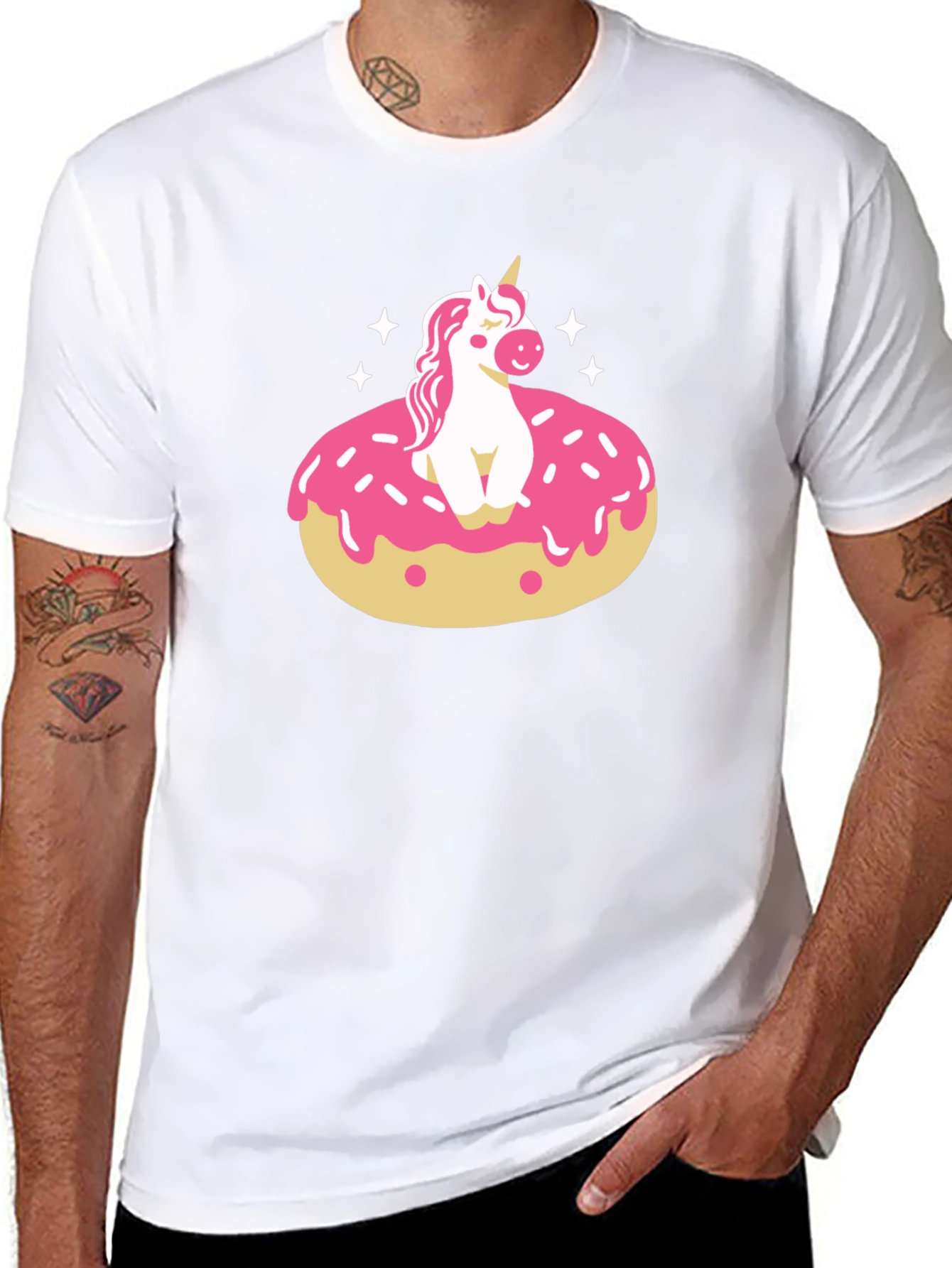 Unicorn Donut Black T-Shirt