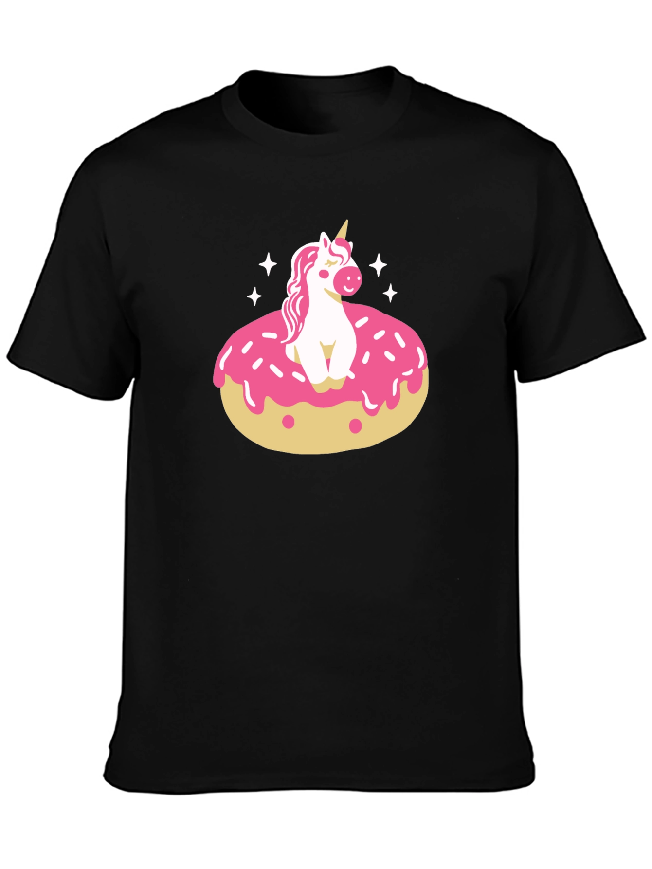 Unicorn Donut Black T-Shirt