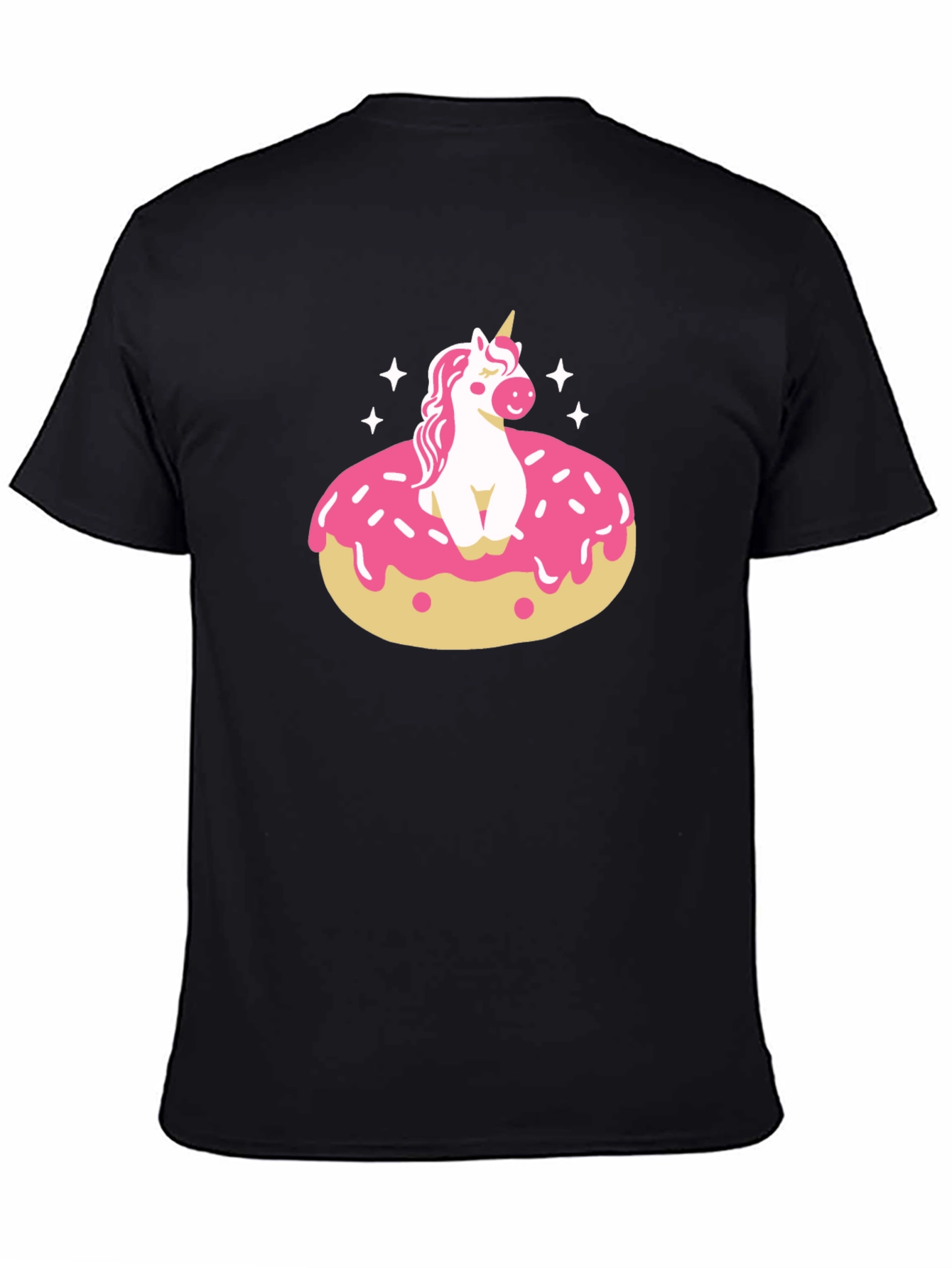 Unicorn Donut Black T-Shirt