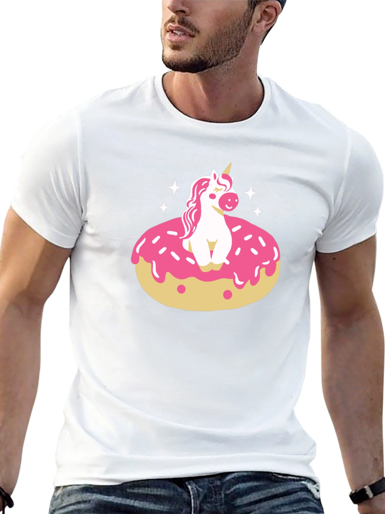 Unicorn Donut Black T-Shirt