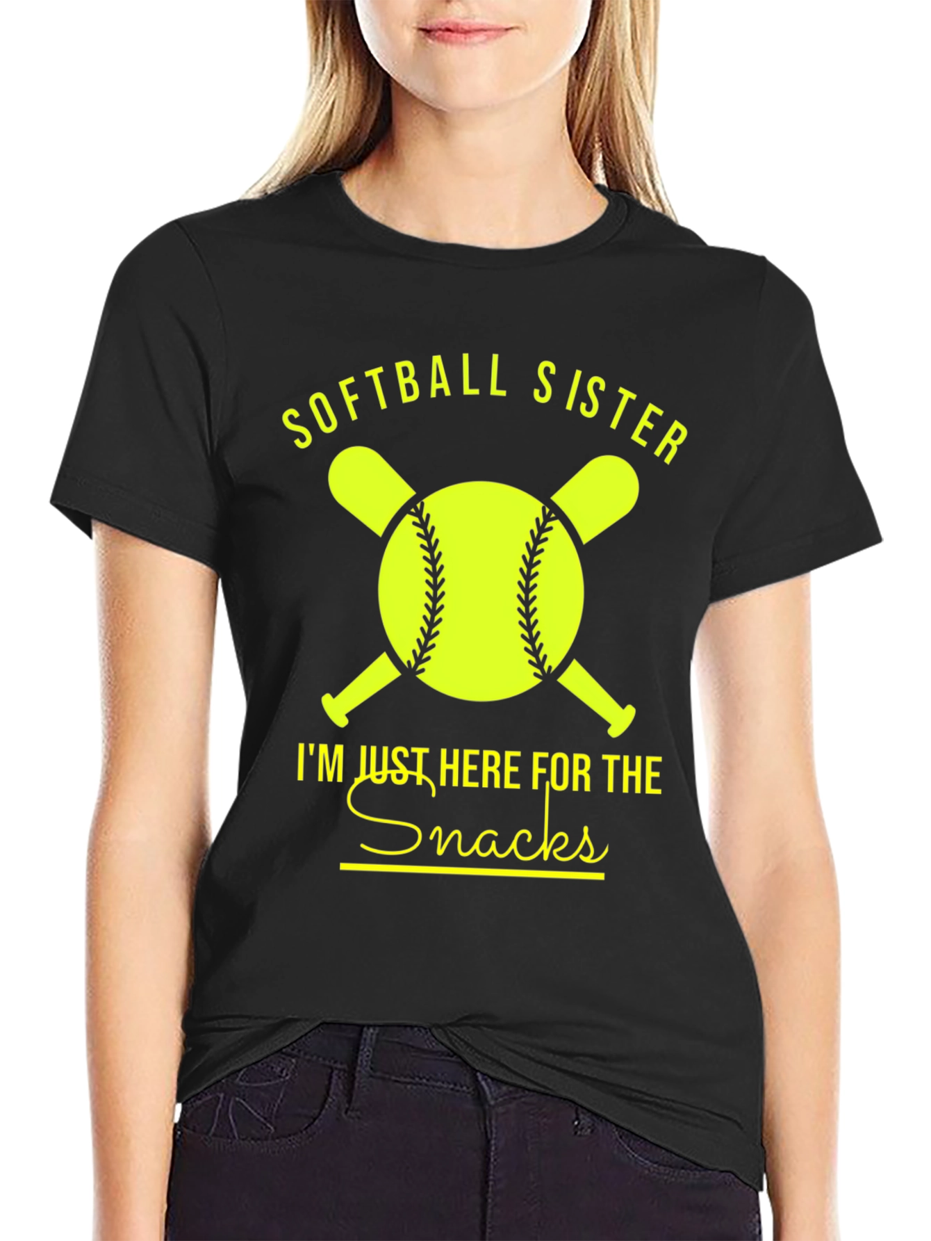 Softball Sister Snacks Graphic Tee