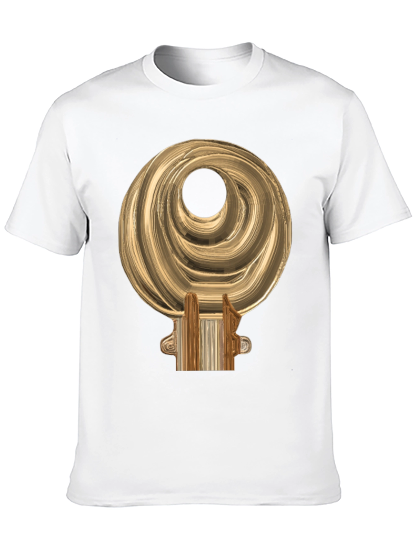 Golden Sankofa Bird Symbol Black T-Shirt