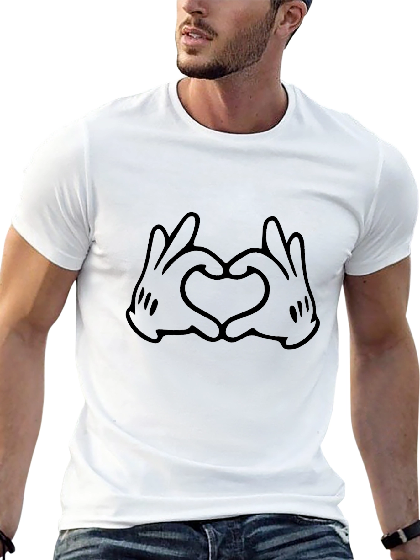 Mickey Hands Heart Graphic Tee