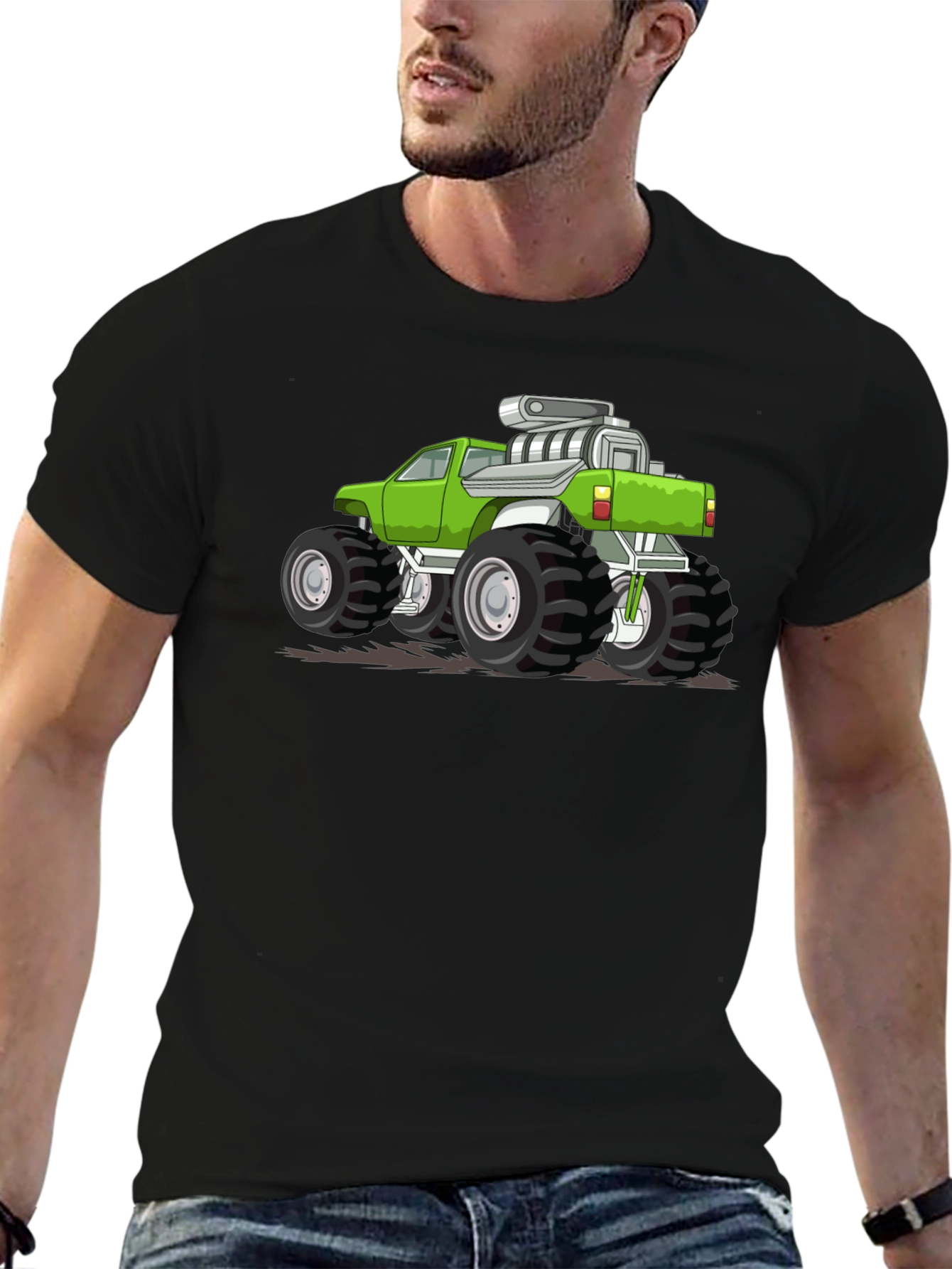 Monster Truck Graphic Tee - Black
