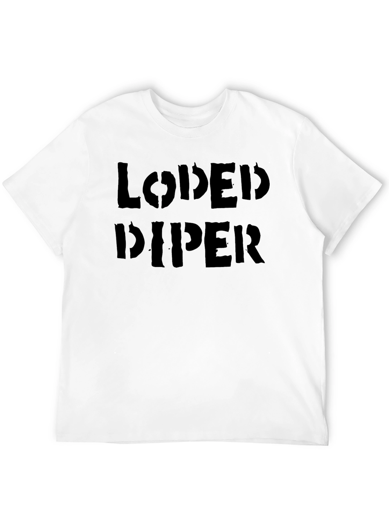 Loded Diper Black Graphic T-Shirt
