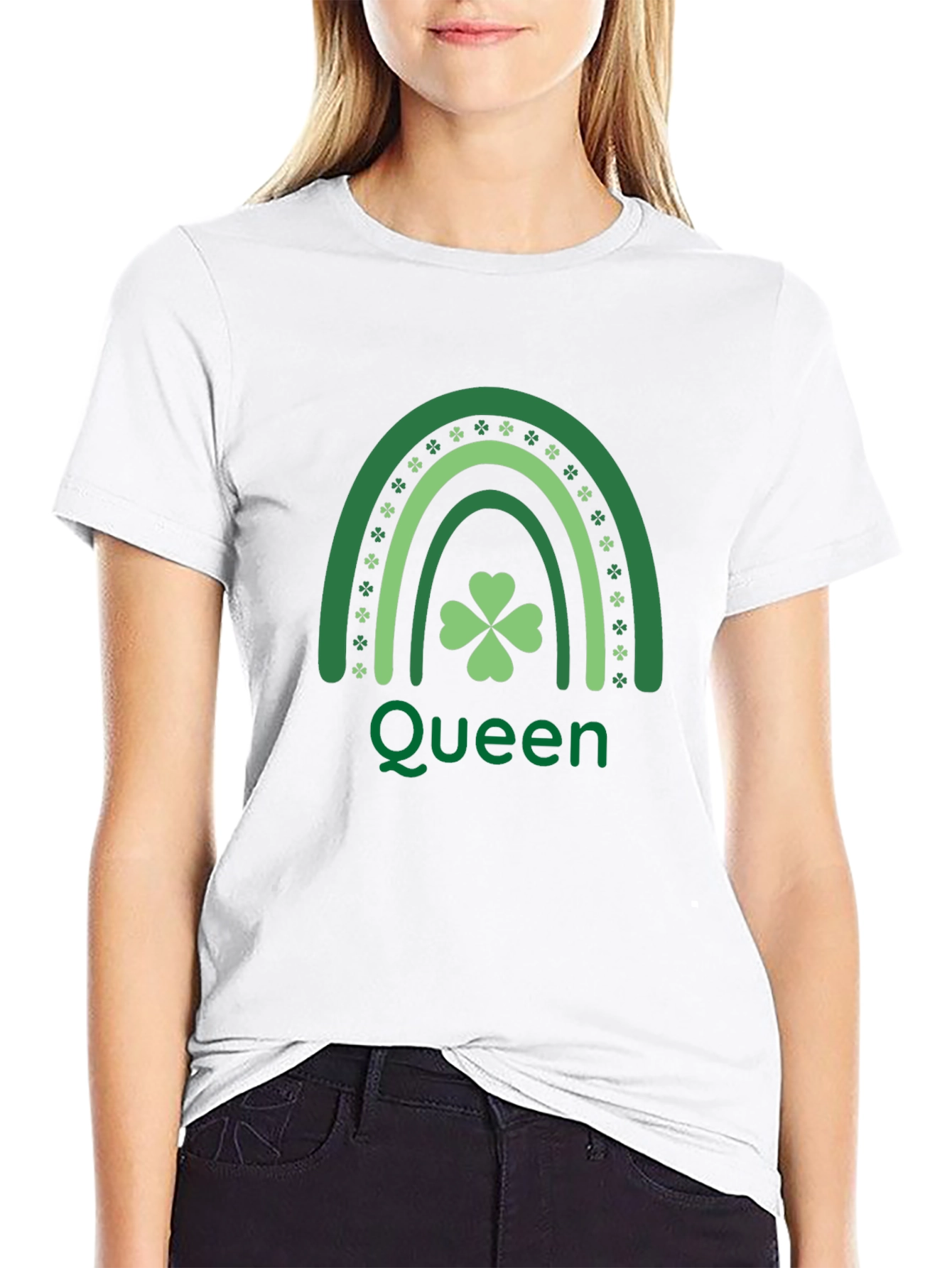 St. Patricks Day Queen Shamrock Rainbow T-Shirt