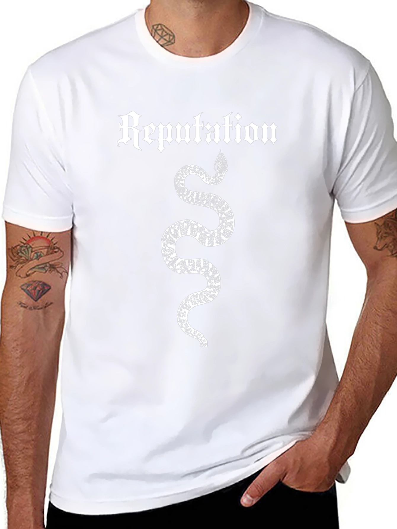 Reputation Snake Graphic Tee - Black Cotton