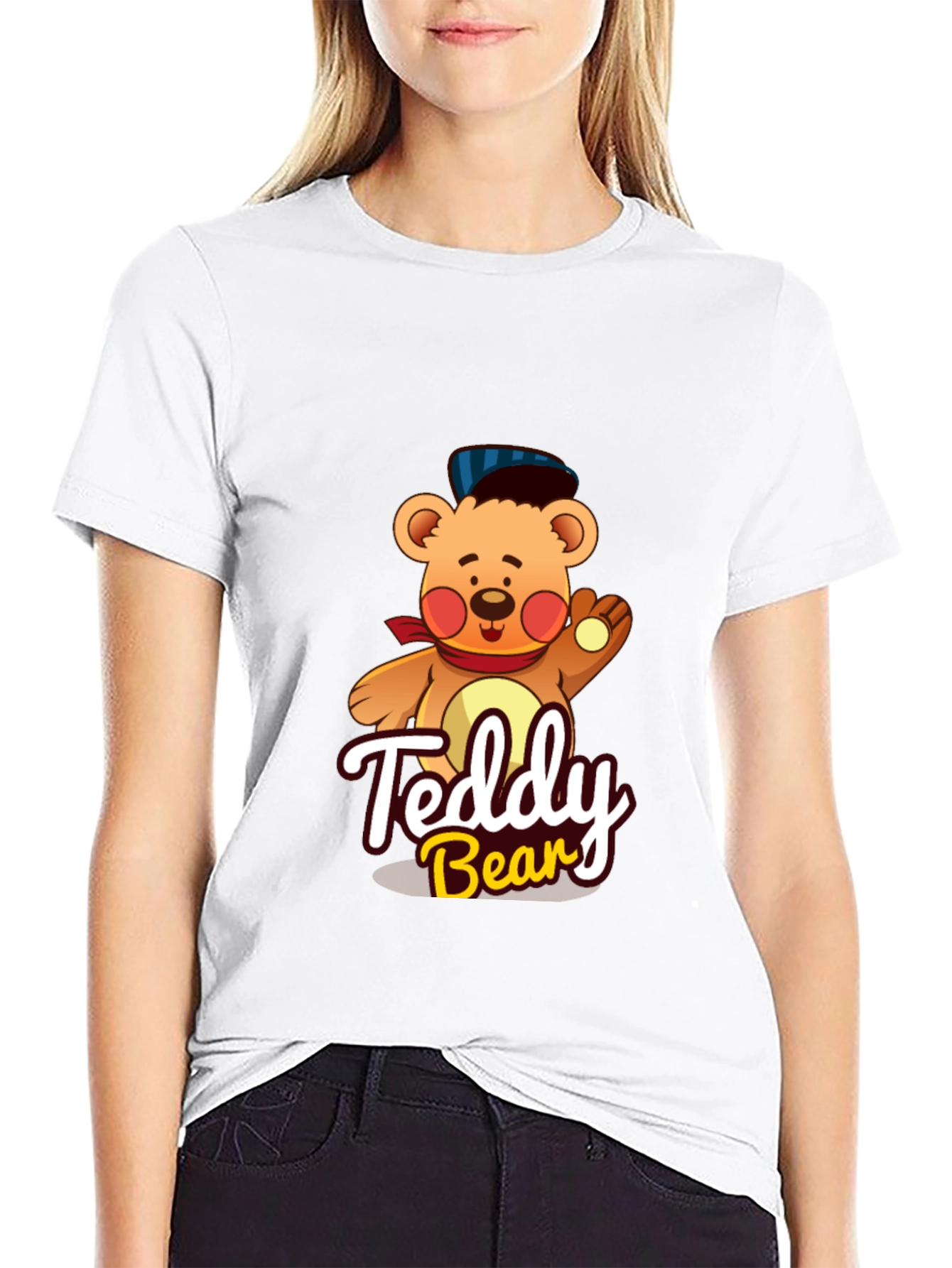 Teddy Bear Graphic Tee - Cute Cartoon Design