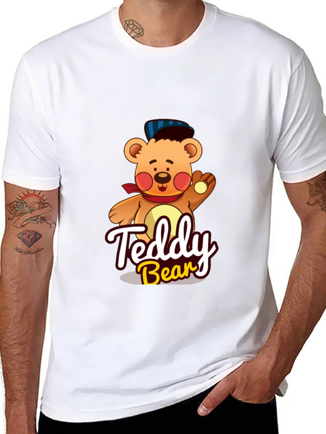 Teddy Bear Graphic Tee - Cute Cartoon Design