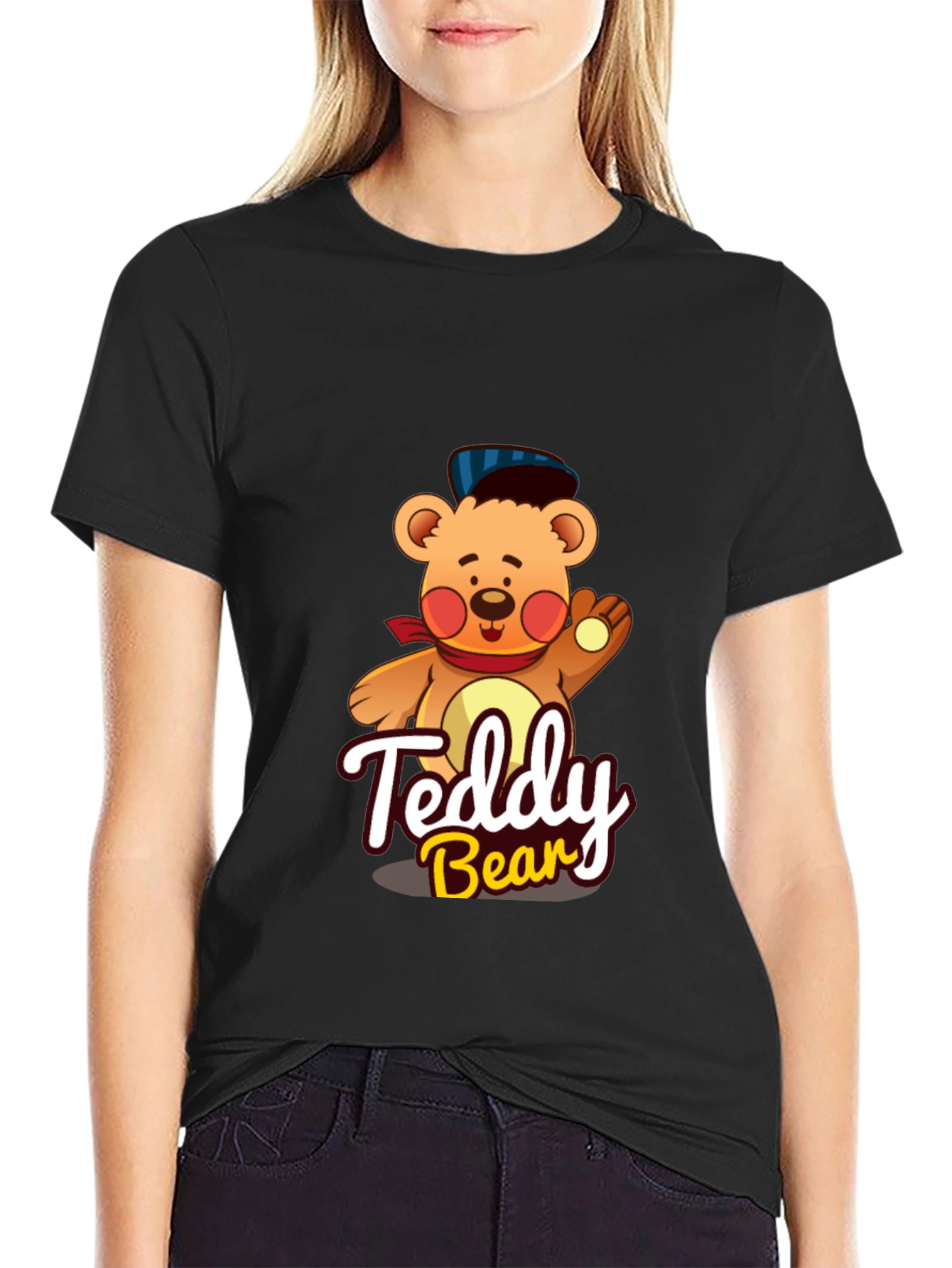 Teddy Bear Graphic Tee - Cute Cartoon Design