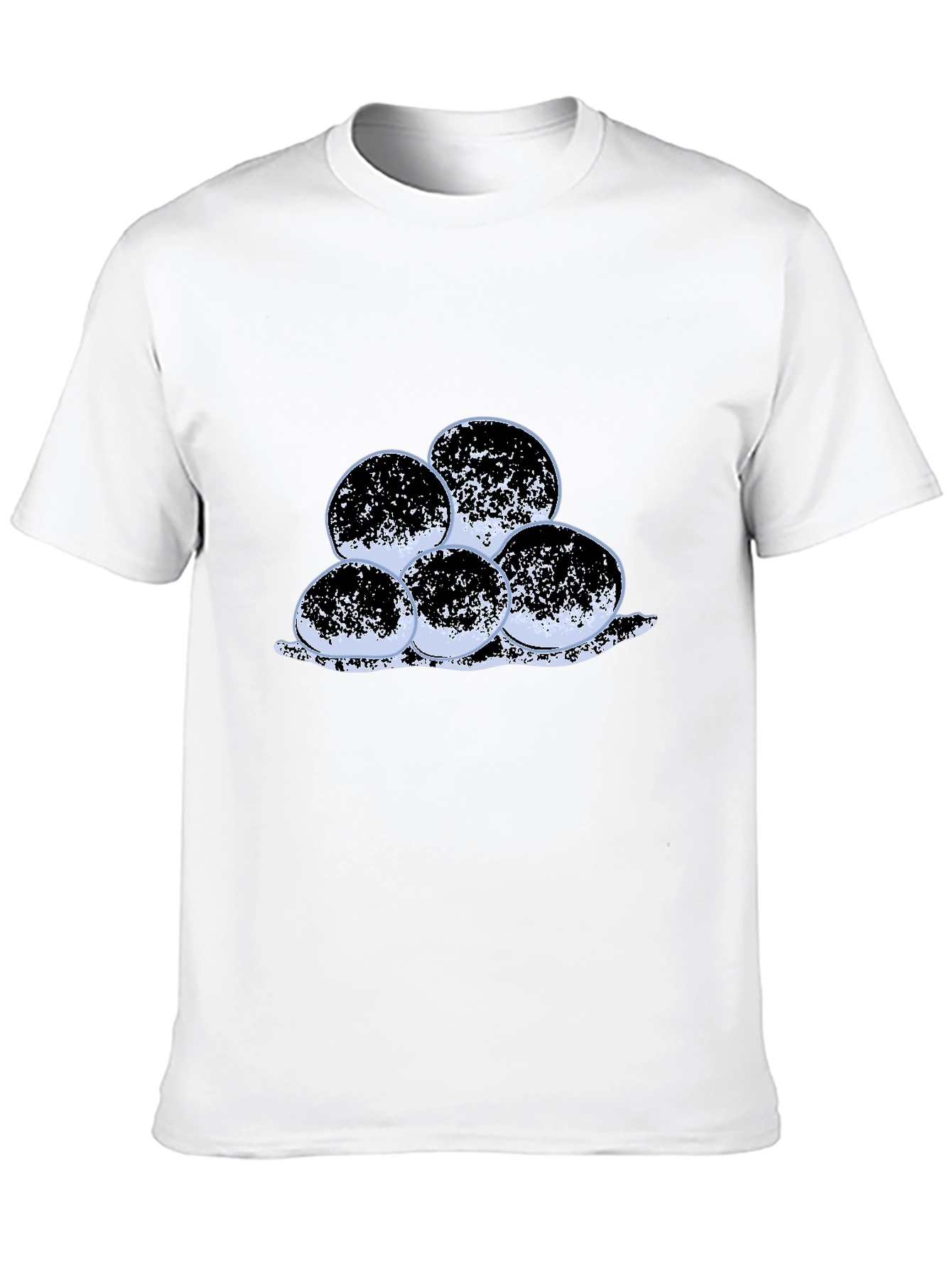 Unique Round Design Black T-Shirt