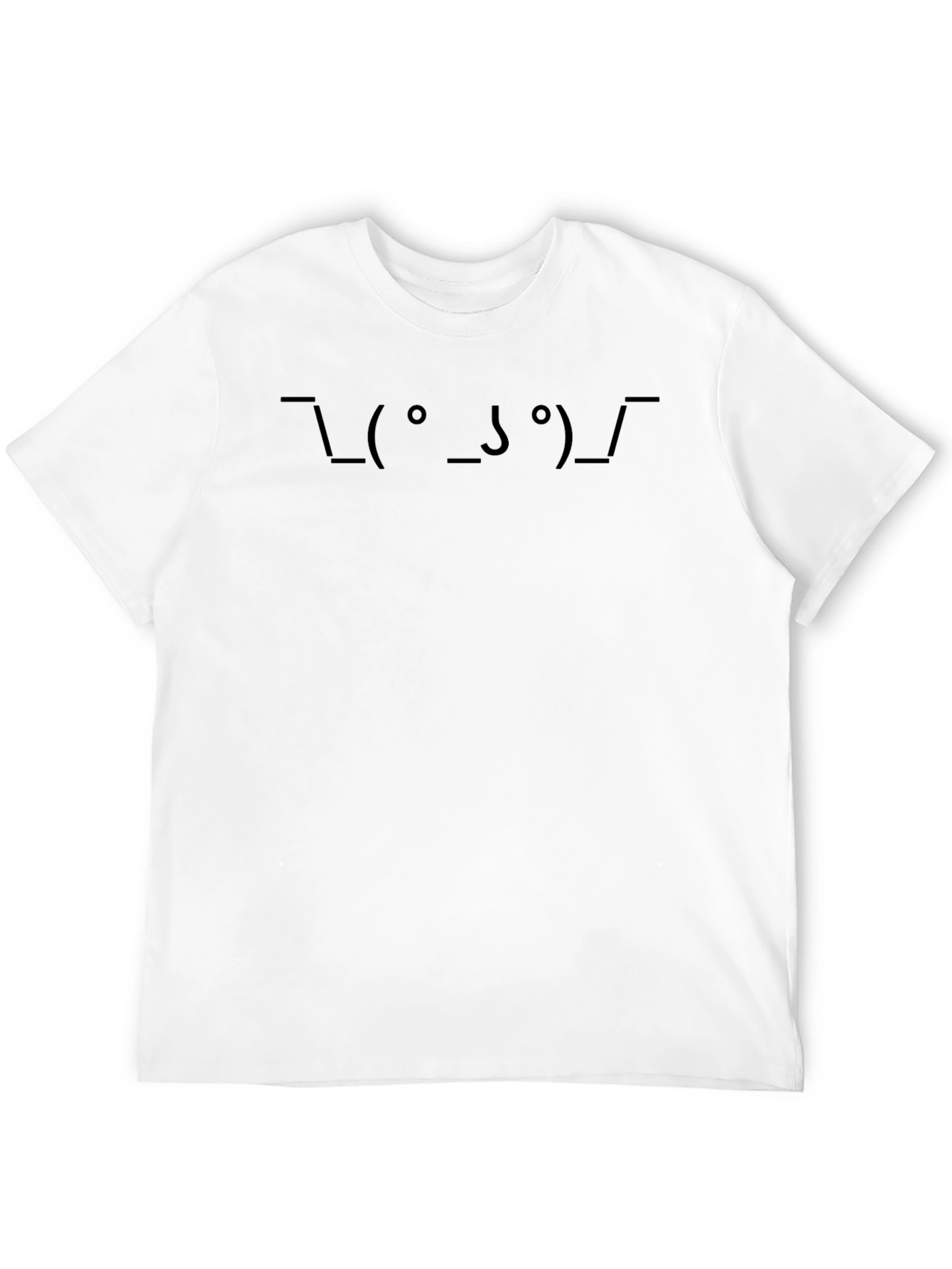 Shruggie Emoticon Black T-Shirt