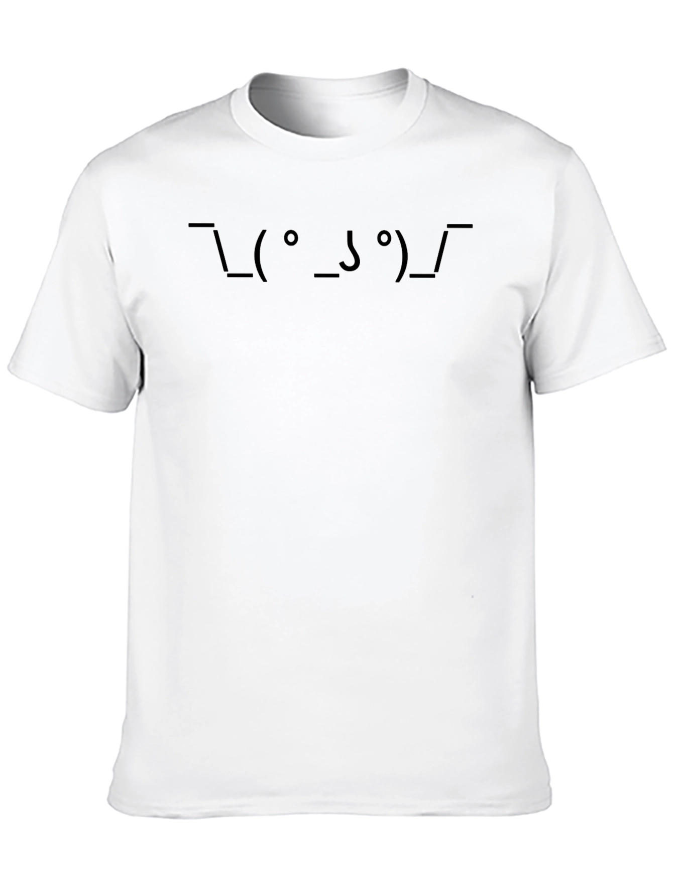 Shruggie Emoticon Black T-Shirt