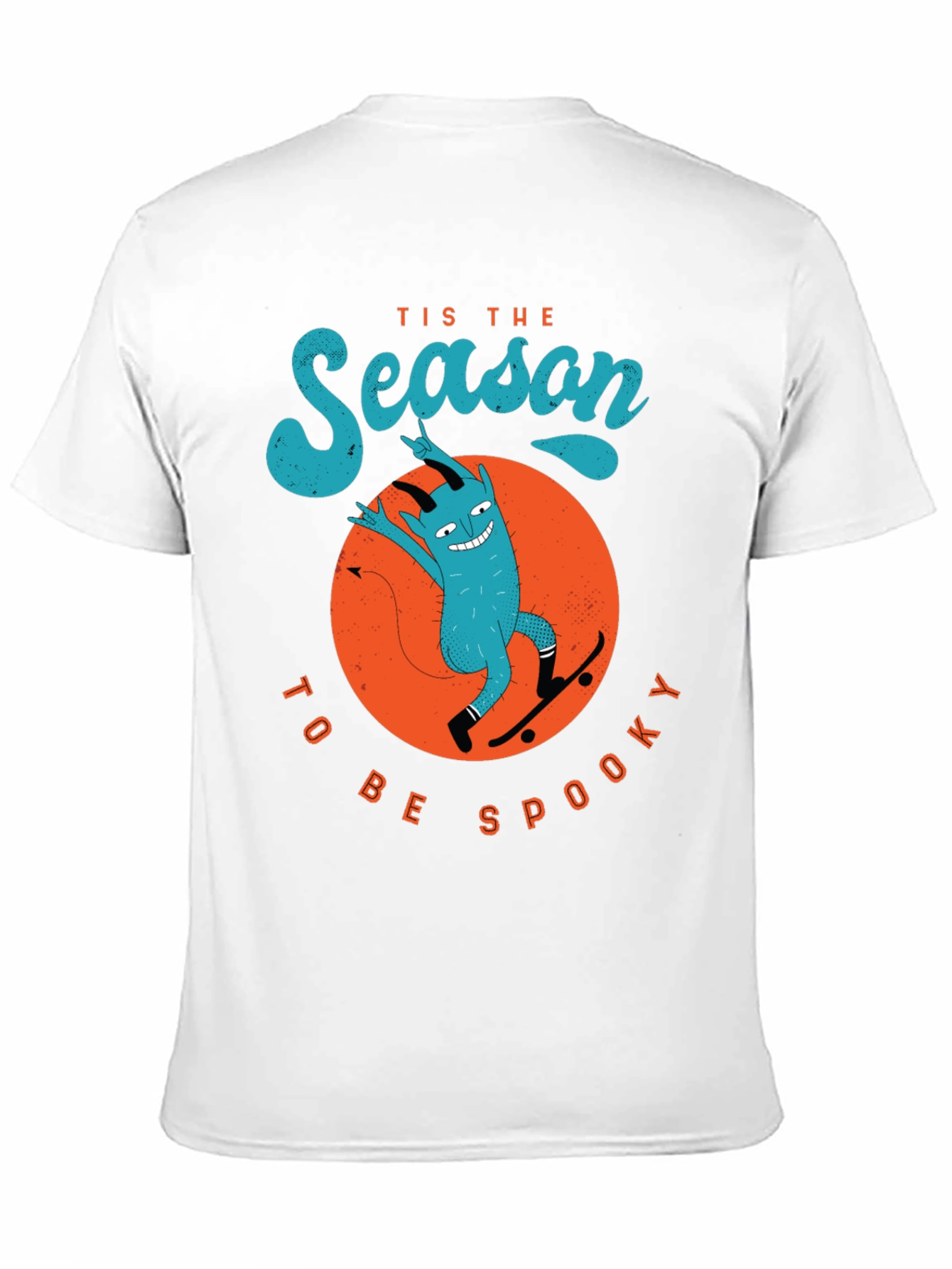Tis The Season To Be Spooky Devil Skateboard T-Shirt