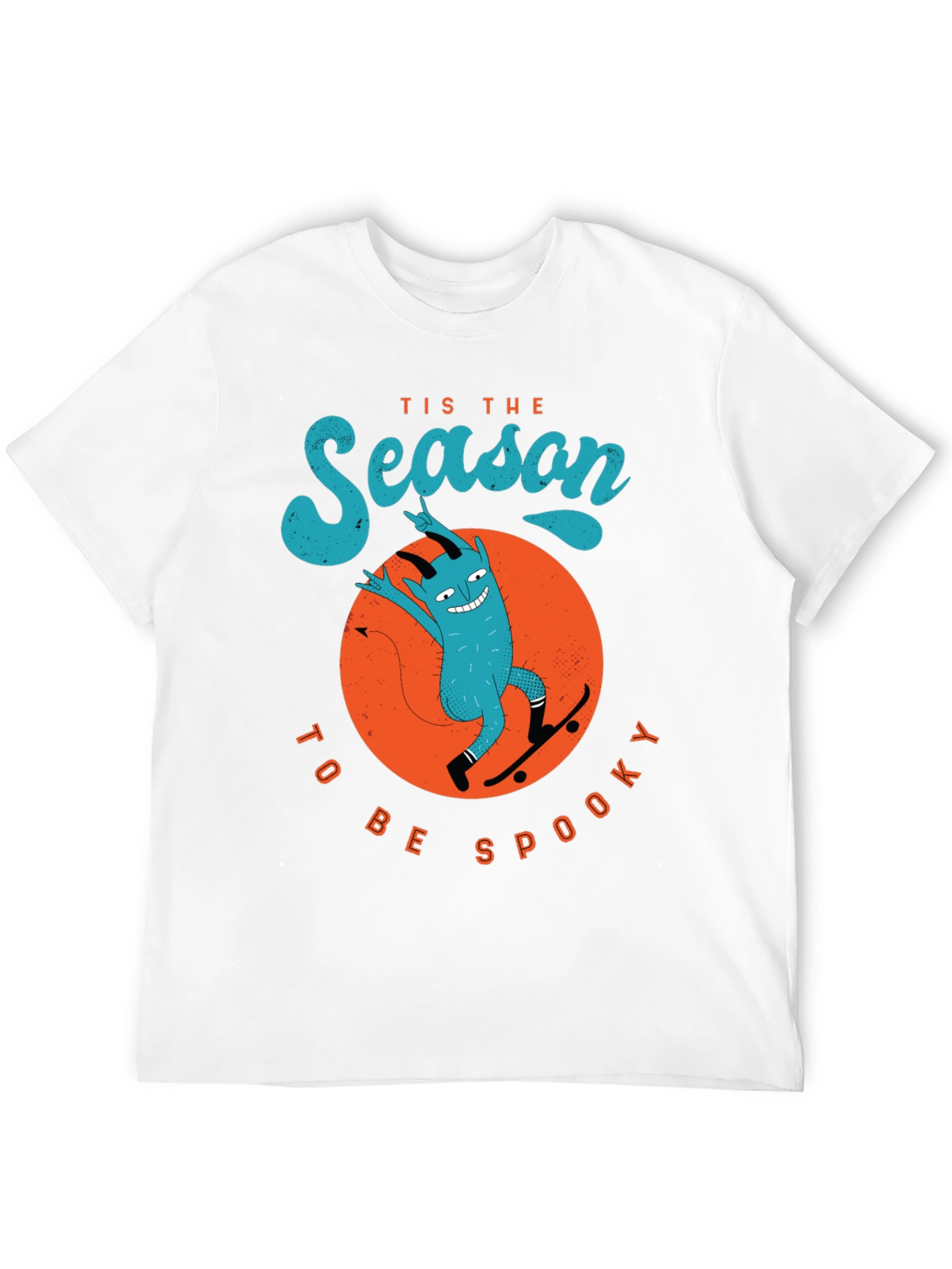Tis The Season To Be Spooky Devil Skateboard T-Shirt