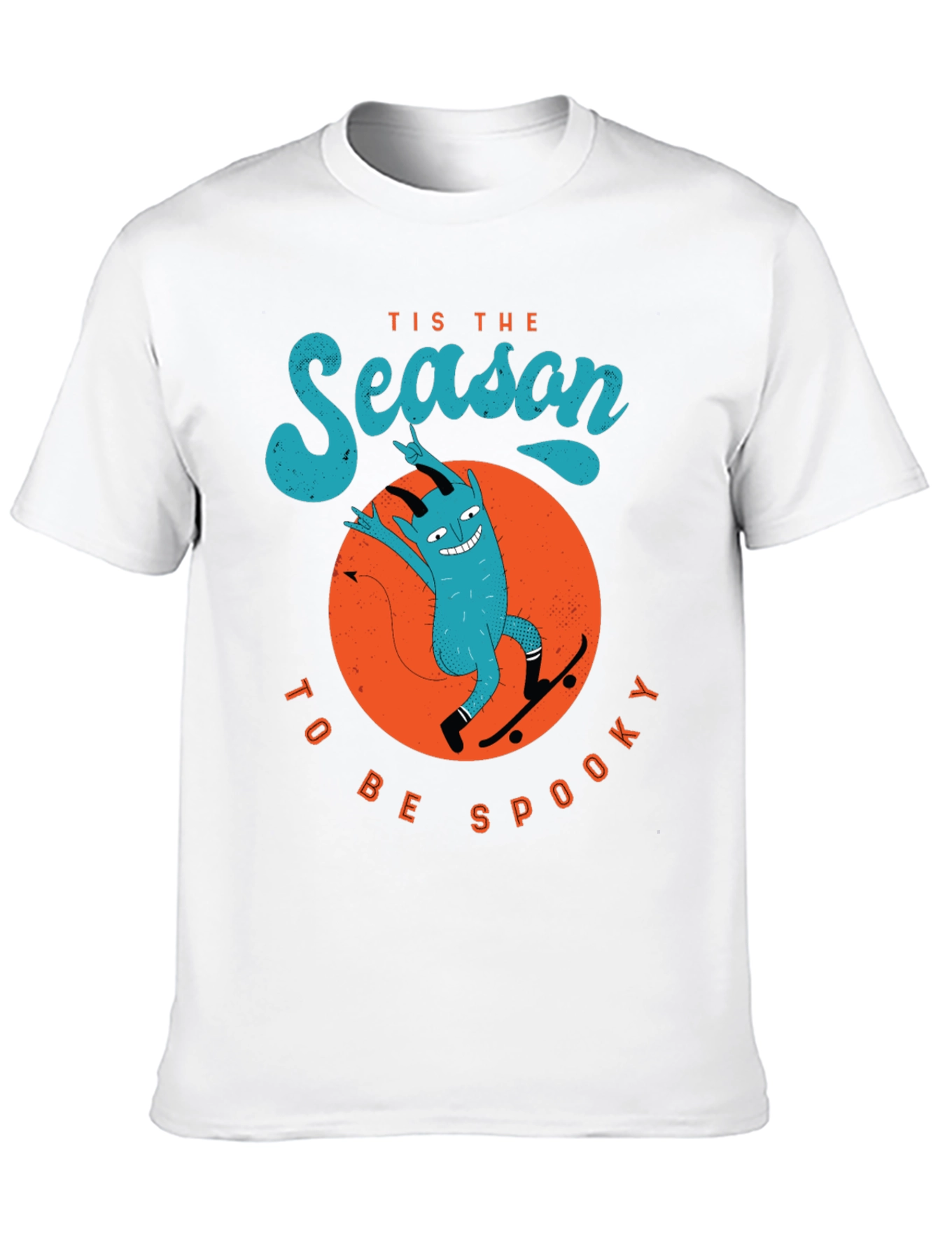 Tis The Season To Be Spooky Devil Skateboard T-Shirt
