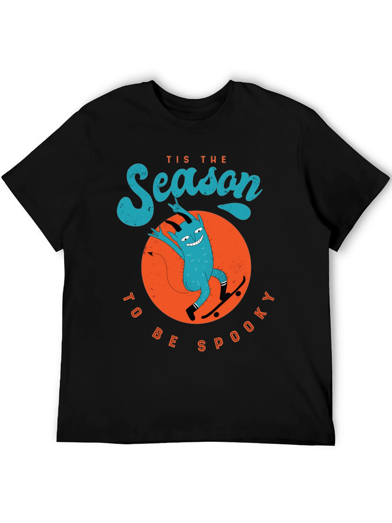 Tis The Season To Be Spooky Devil Skateboard T-Shirt