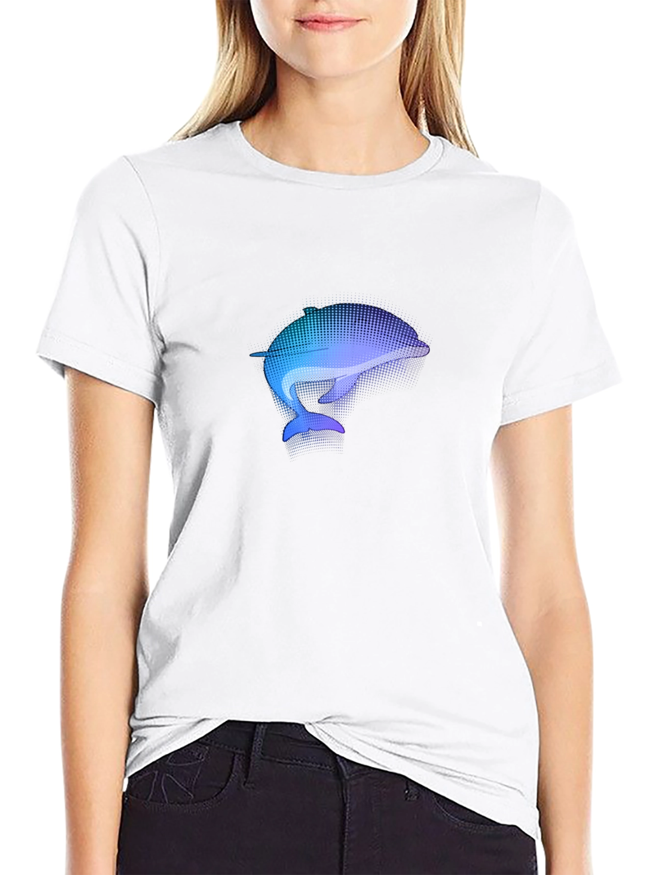 Dolphin Graphic Black T-Shirt