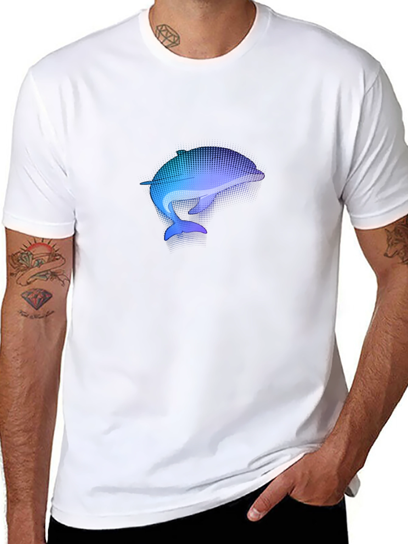 Dolphin Graphic Black T-Shirt