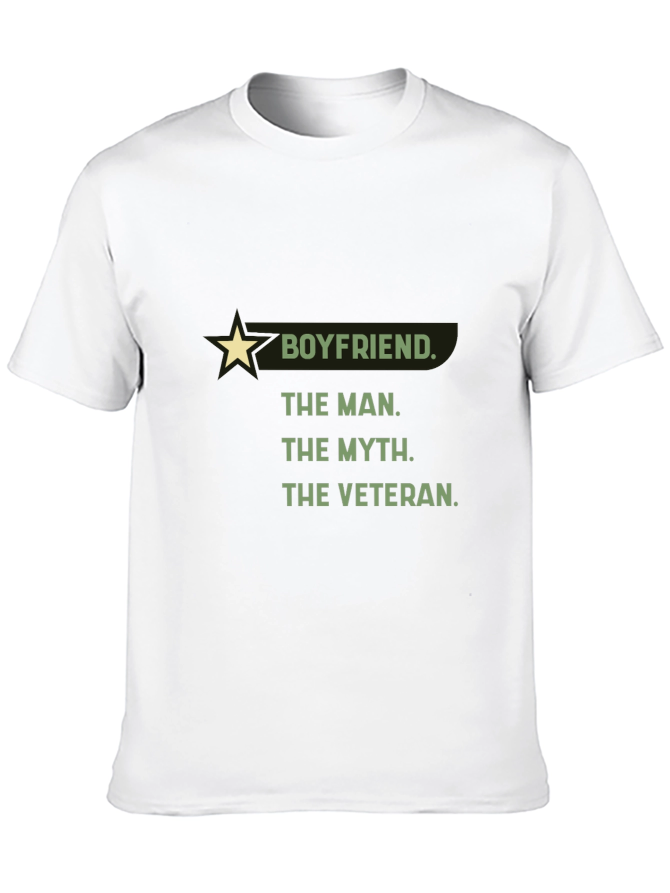 Boyfriend Veteran T-Shirt: The Man The Myth The Legend
