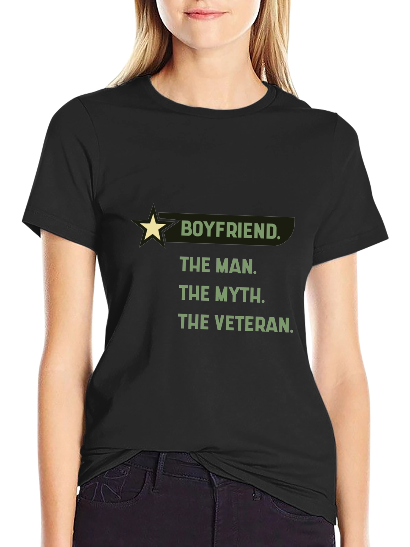 Boyfriend Veteran T-Shirt: The Man The Myth The Legend