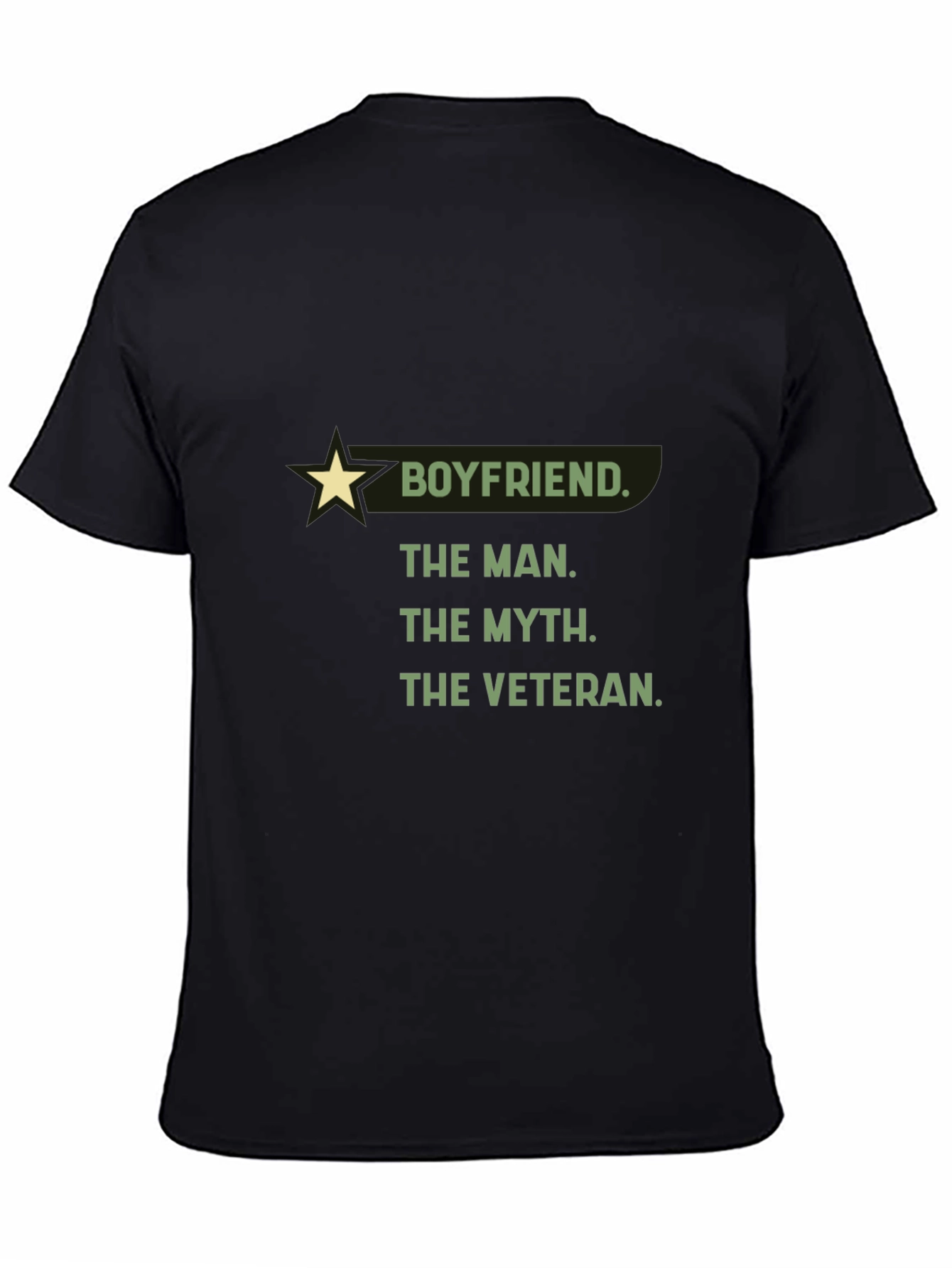 Boyfriend Veteran T-Shirt: The Man The Myth The Legend