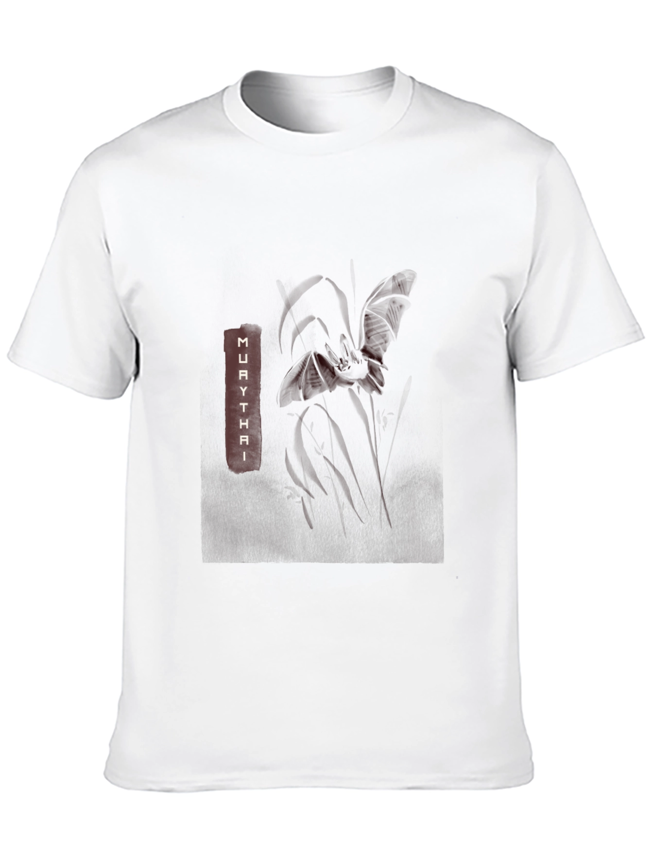Muay Thai Graphic Print Black T-Shirt