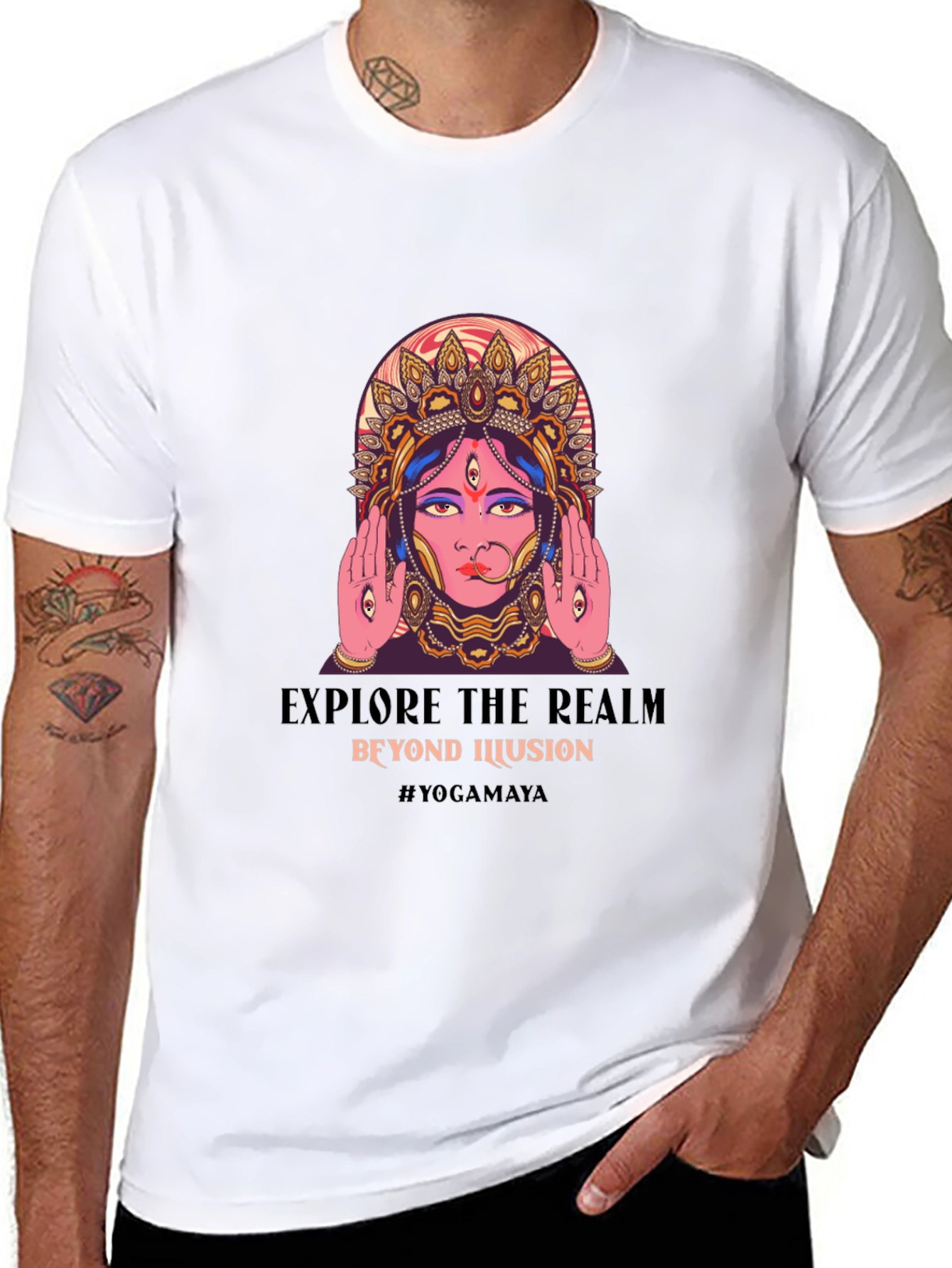 Yogamaya Graphic Tee - Explore Beyond Illusion
