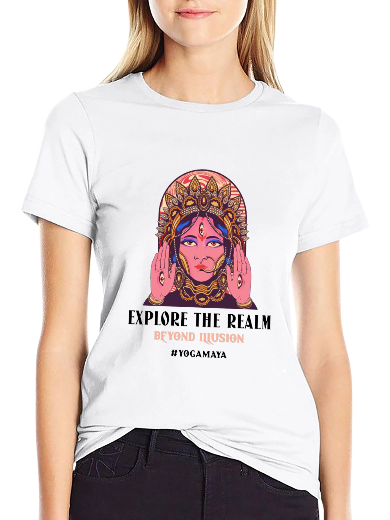 Yogamaya Graphic Tee - Explore Beyond Illusion
